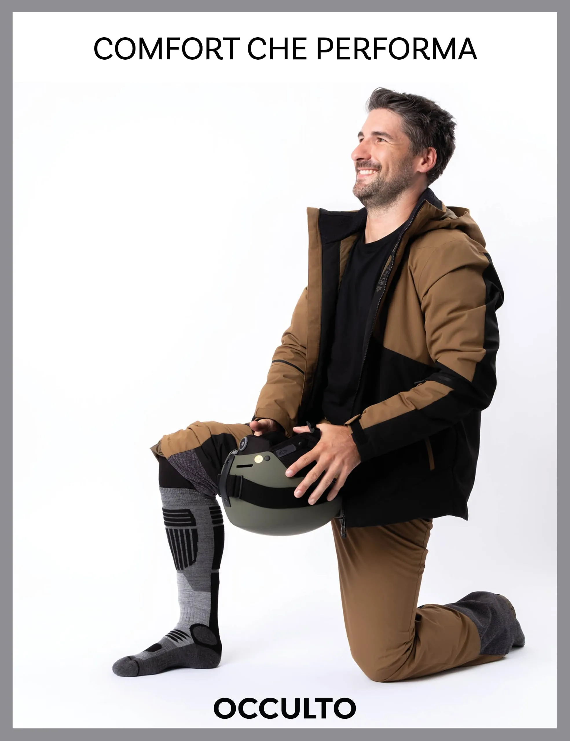 Occulto Calze da Sci Uomo Felix, 2 Paia, Nero, 43-46 - immagine 3