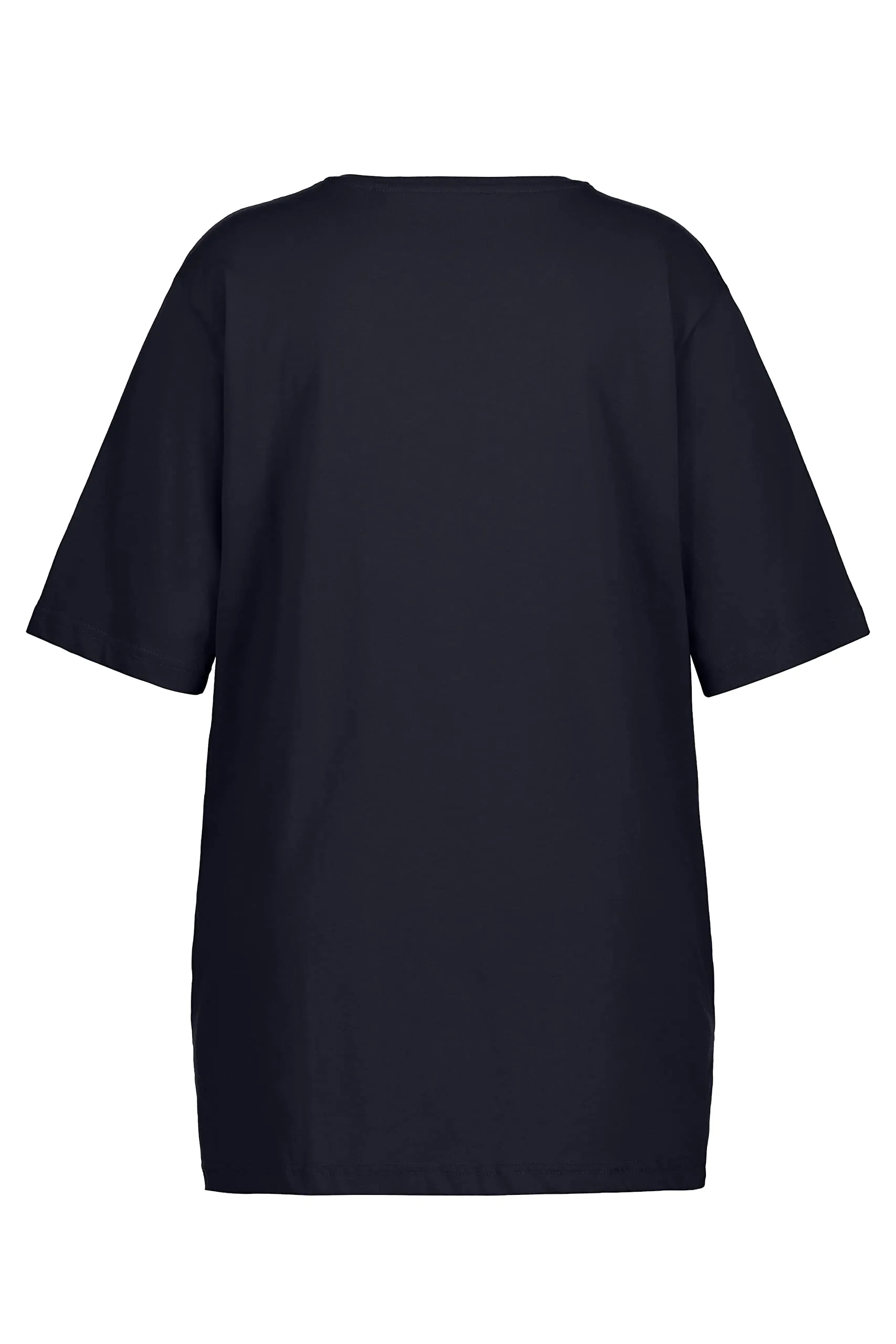 Ulla Popken Maglietta Basic Scollo a V Mezza Manica Donna, Blu Nero, 68-70 - immagine 5