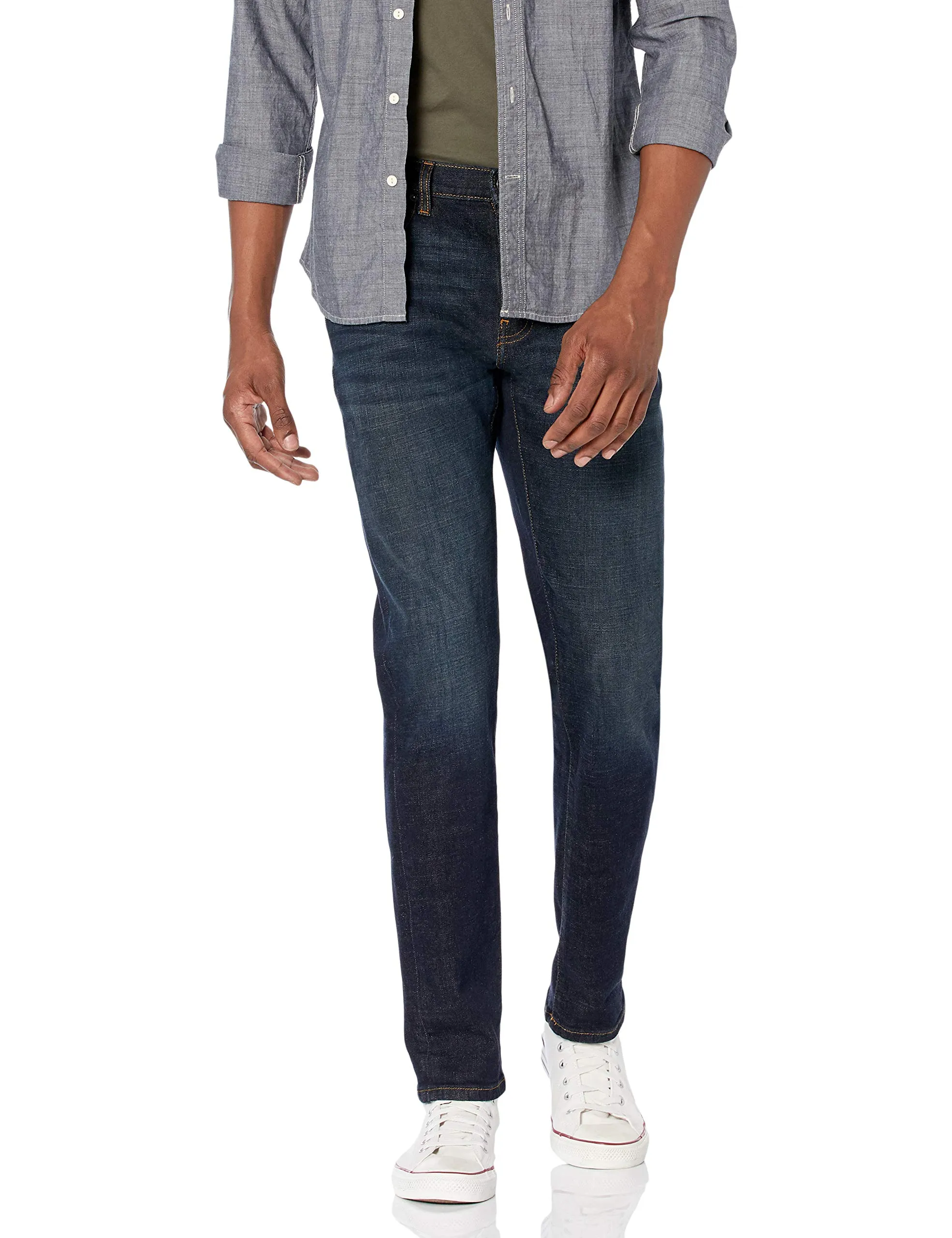 Amazon Essentials Slim Fit Jeans, Indaco Scuro, 31W / 32L - immagine 1