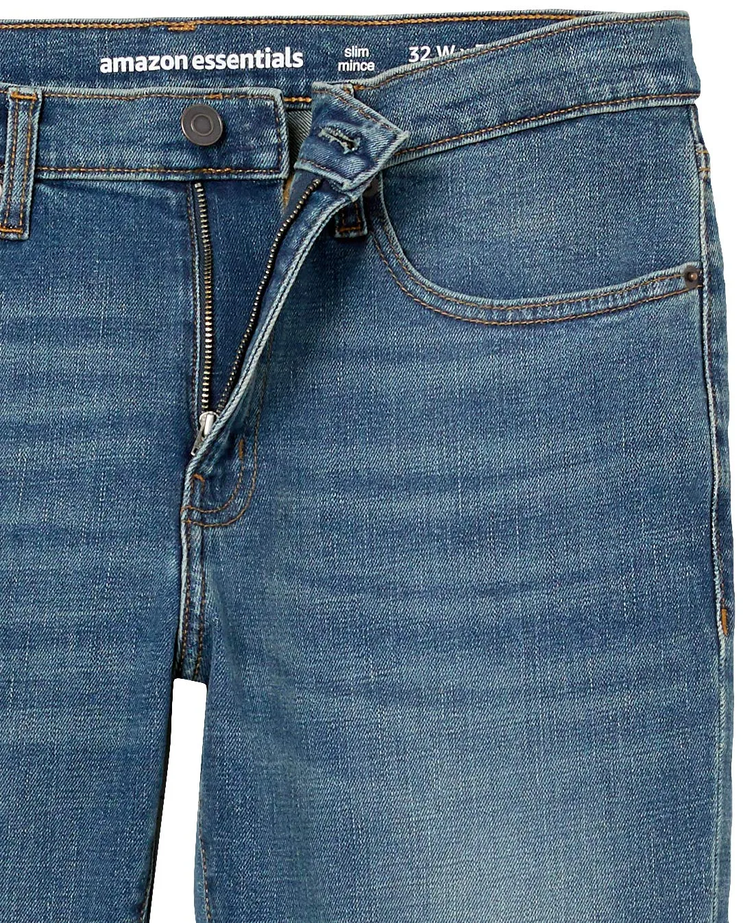 Amazon Essentials Slim Fit Jeans, Blu Medio Vintage, 42W / 28L - immagine 5