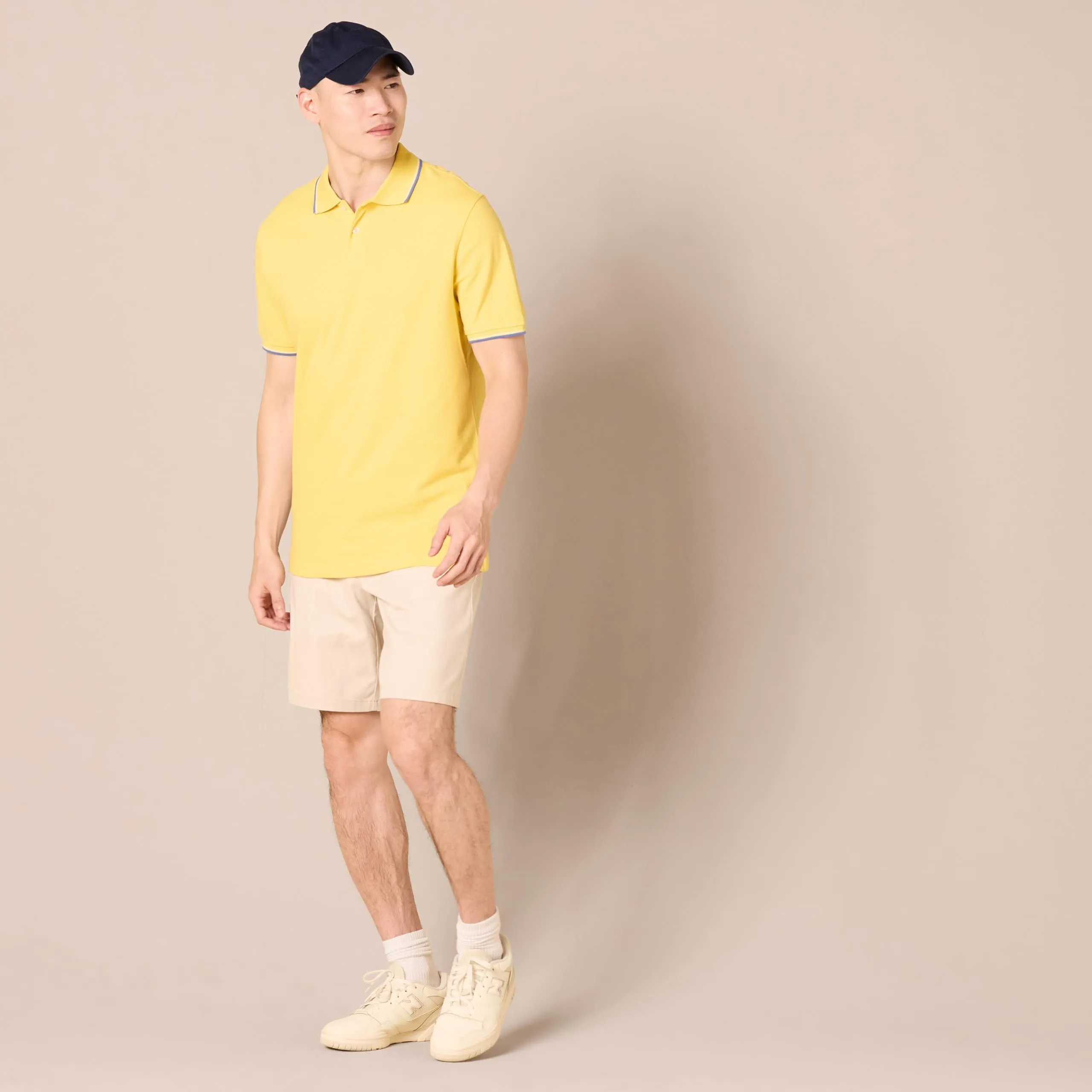 Amazon Essentials Polo in Piqué di Cotone Slim Uomo, Giallo Thin Stripe, XXL - immagine 5