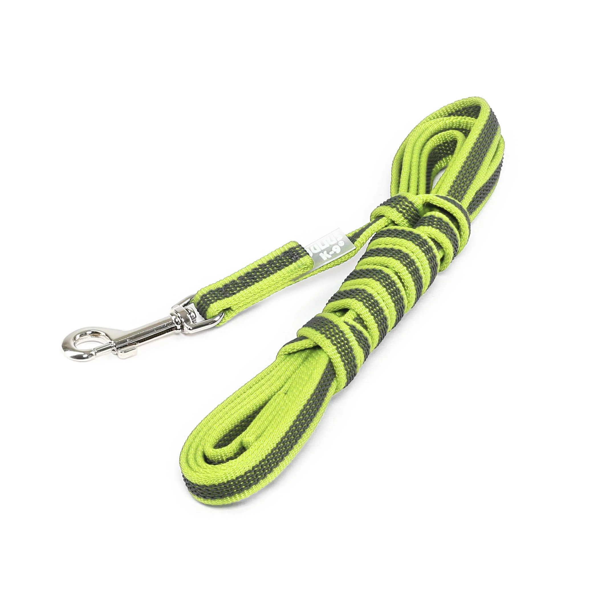 Julius-K9 Color & Gray Super Presa Guinzaglio Con Manico, 14 mm x 3 m, Giallo Neon - immagine 2