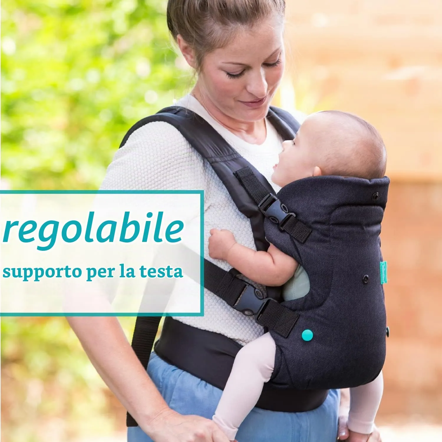 Infantino Flip Advanced 4-in-1 Ergonomic Convertible Baby Carrier, 3.6 to 14.5 kg, Black - immagine 4