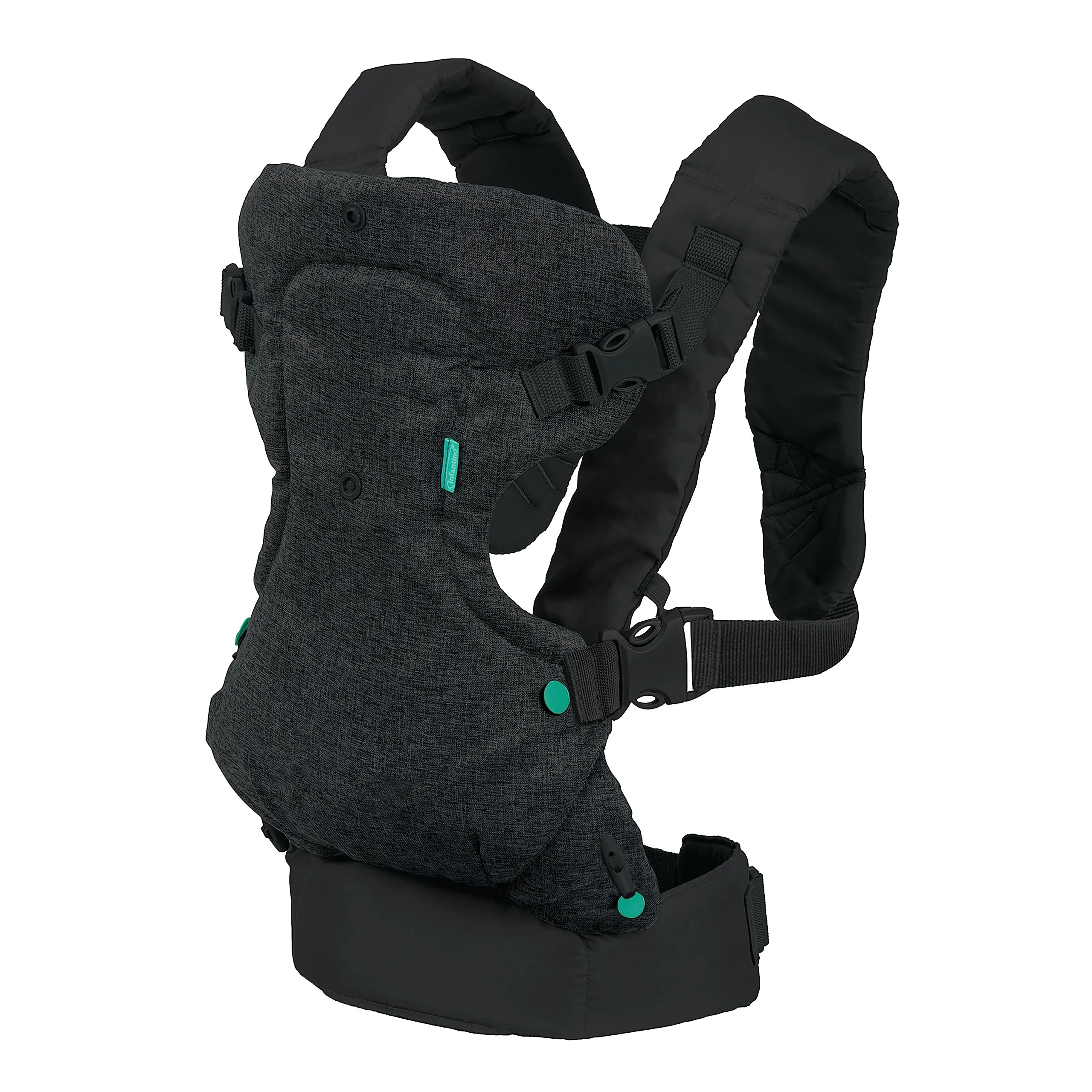 Infantino Flip Advanced 4-in-1 Ergonomic Convertible Baby Carrier, 3.6 to 14.5 kg, Black - immagine 7