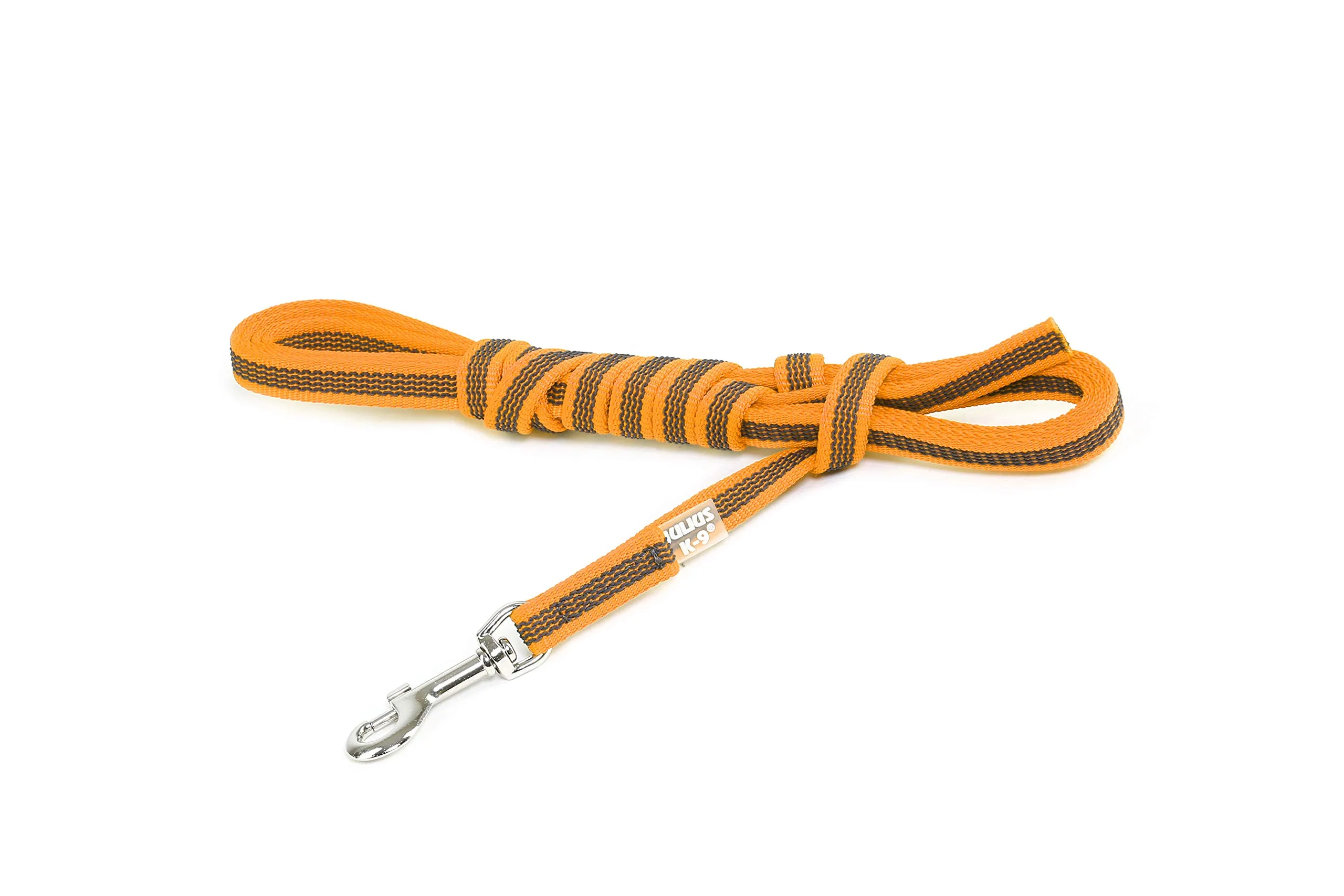 Julius-K9 Super Presa Guinzaglio Senza Manico, 14 mm x 3 m, Arancione - immagine 2