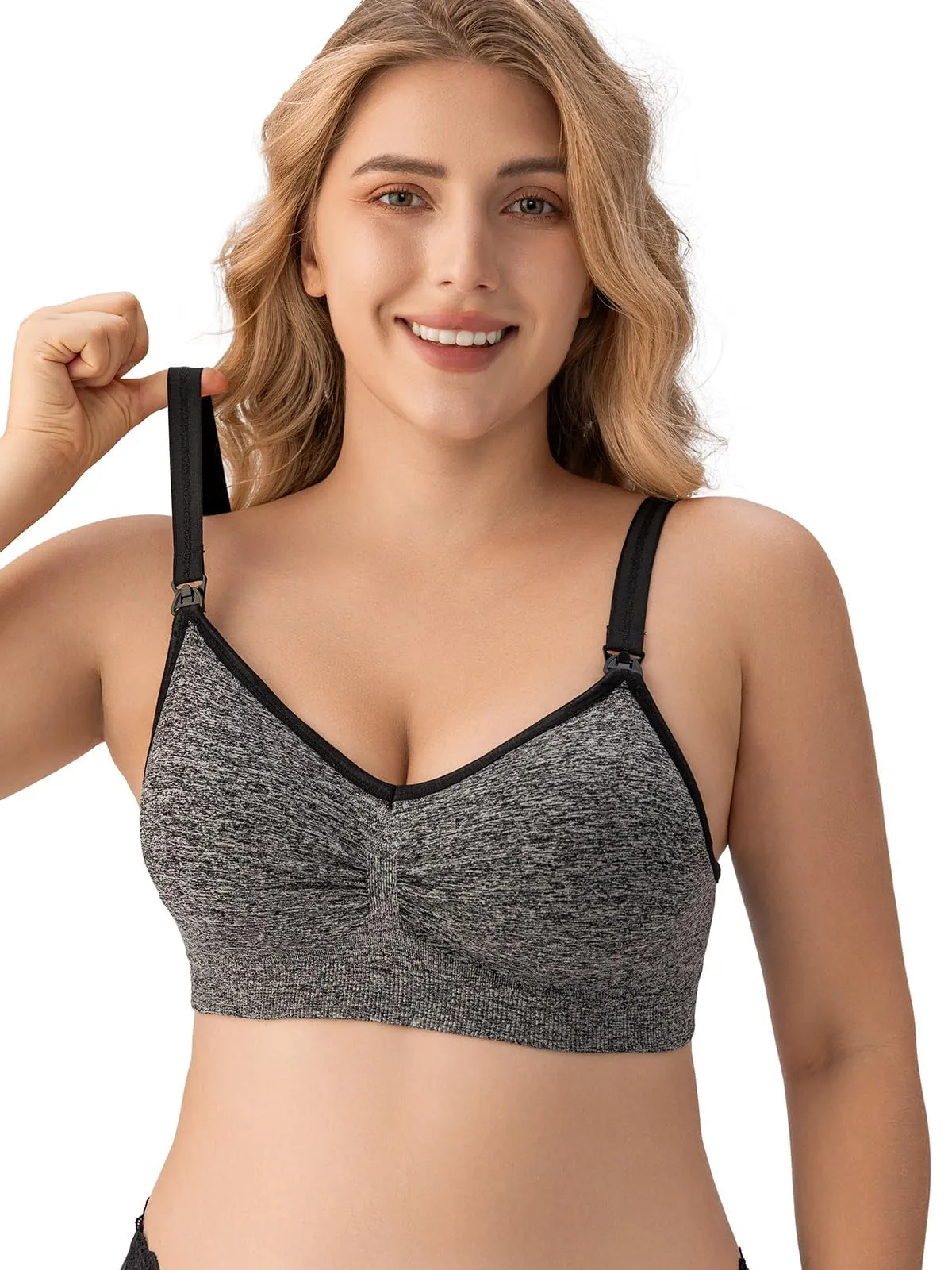 HBselect Set di 3 Reggiseni Allattamento con Estensioni, Taglia L - immagine 8