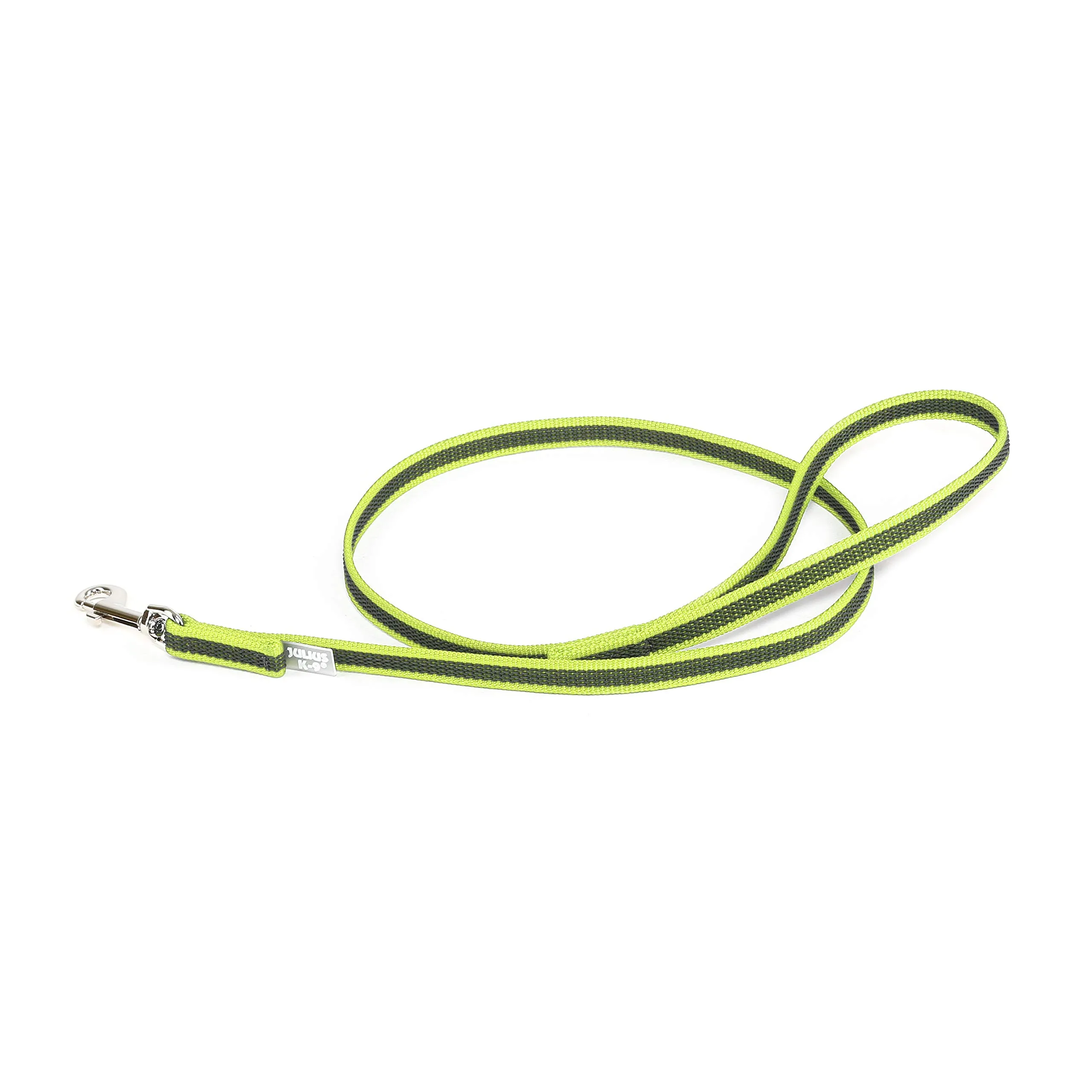 Julius-K9 Color & Gray Super Presa Guinzaglio Con Manico, 14 mm x 1 m, Giallo Neon - immagine 2