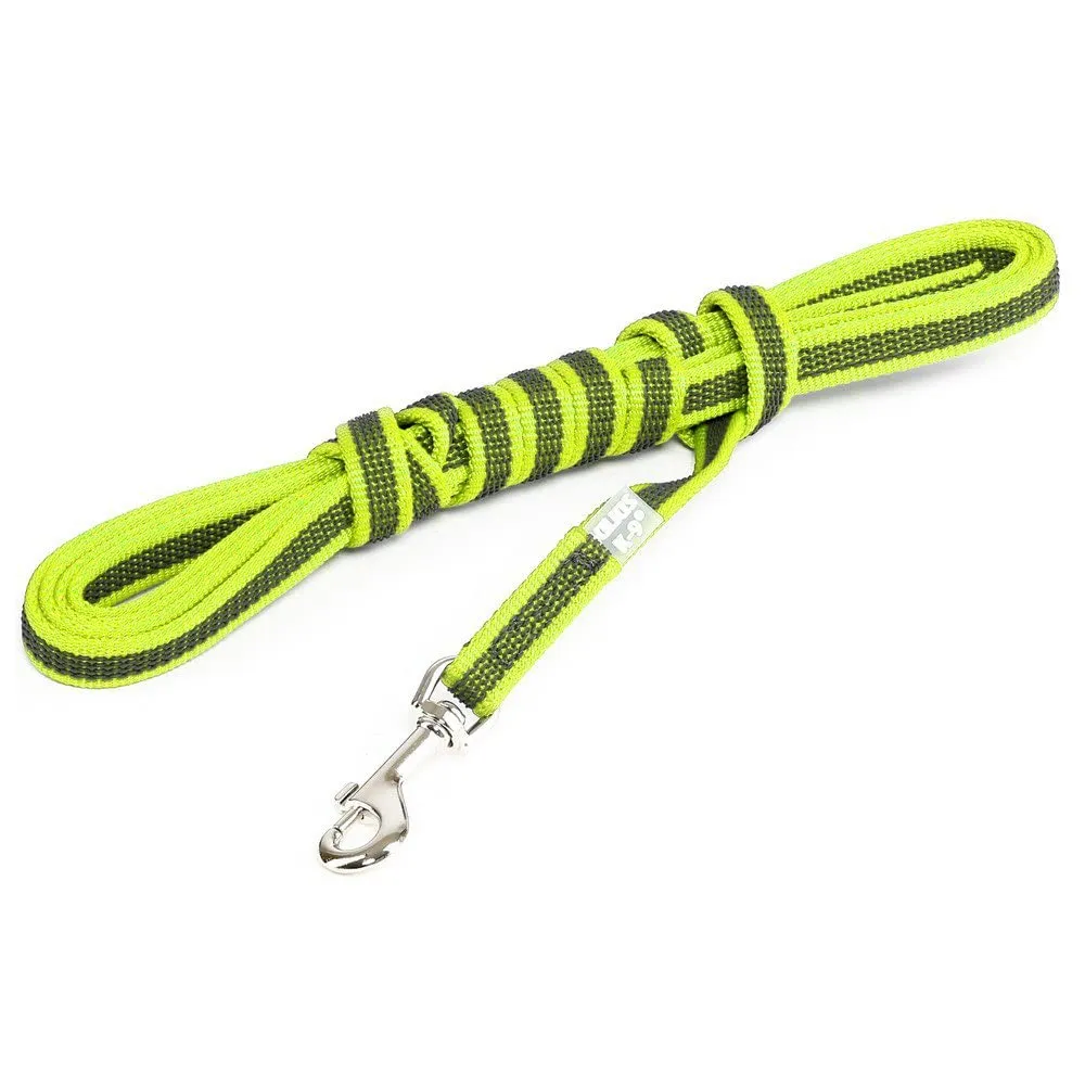 Julius-K9 Super Presa Guinzaglio Senza Manico, 14 mm x 3 m, Giallo Neon - immagine 1