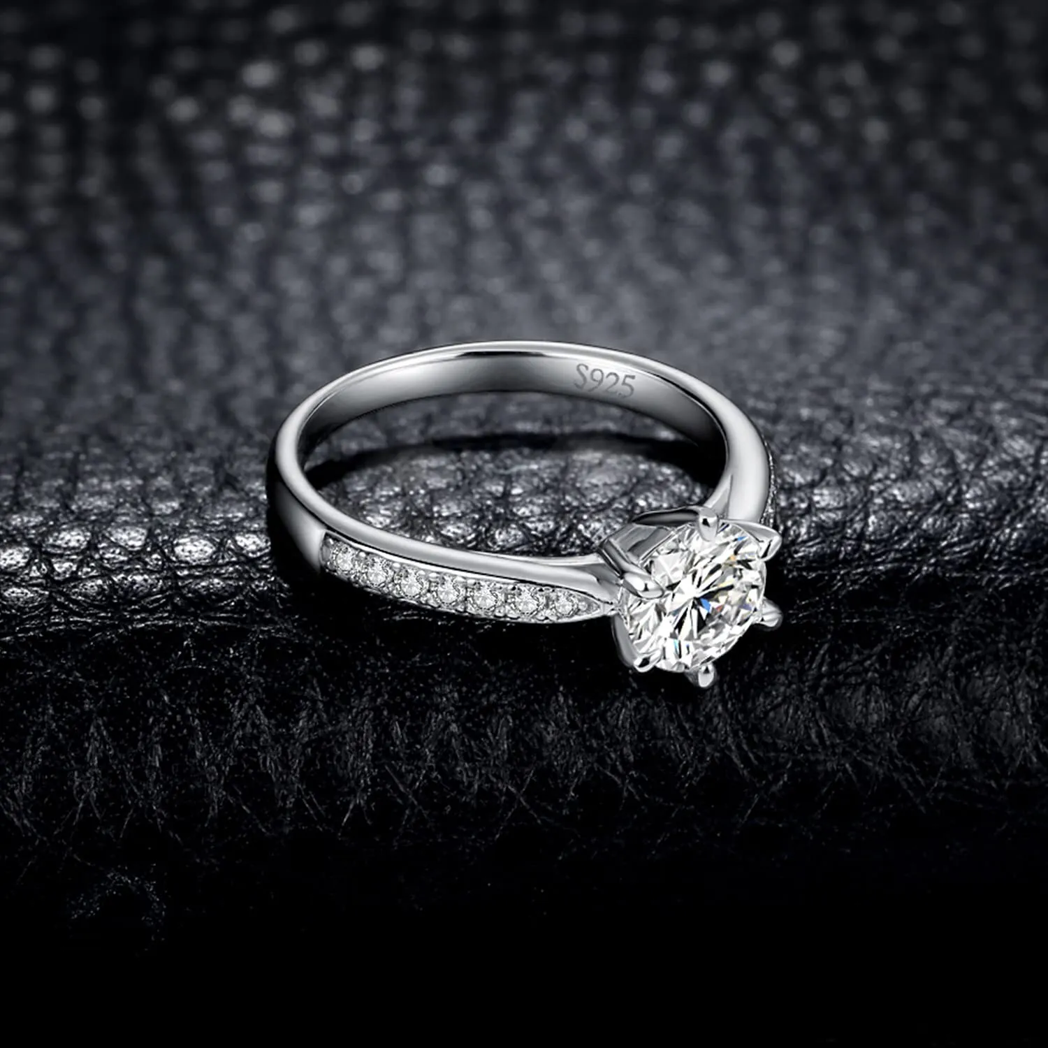JewelryPalace Classico Anello Solitario Donna Argento 925 con Cubica Zirconia 1ct, Taglia 22 - immagine 5