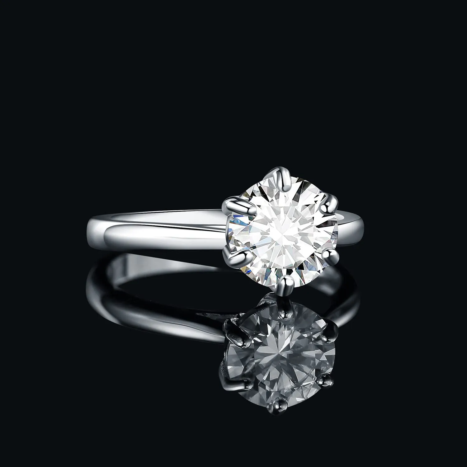JewelryPalace Classico Anello Solitario Donna Argento 925 con Cubica Zirconia 3ct, Taglia 17 - immagine 2