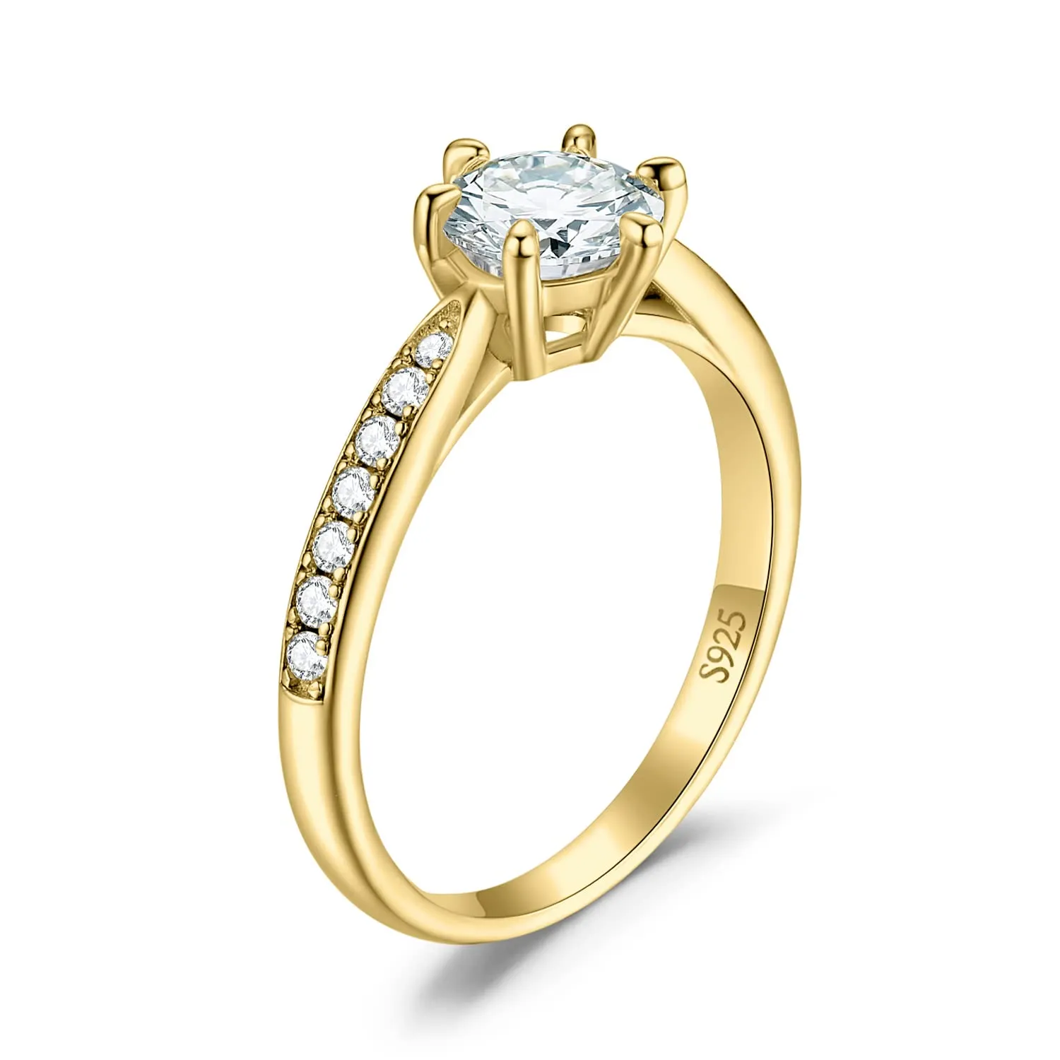 JewelryPalace Classico Anello Solitario Donna Argento 925 con Cubica Zirconia 1ct, Taglia 22 - immagine 6