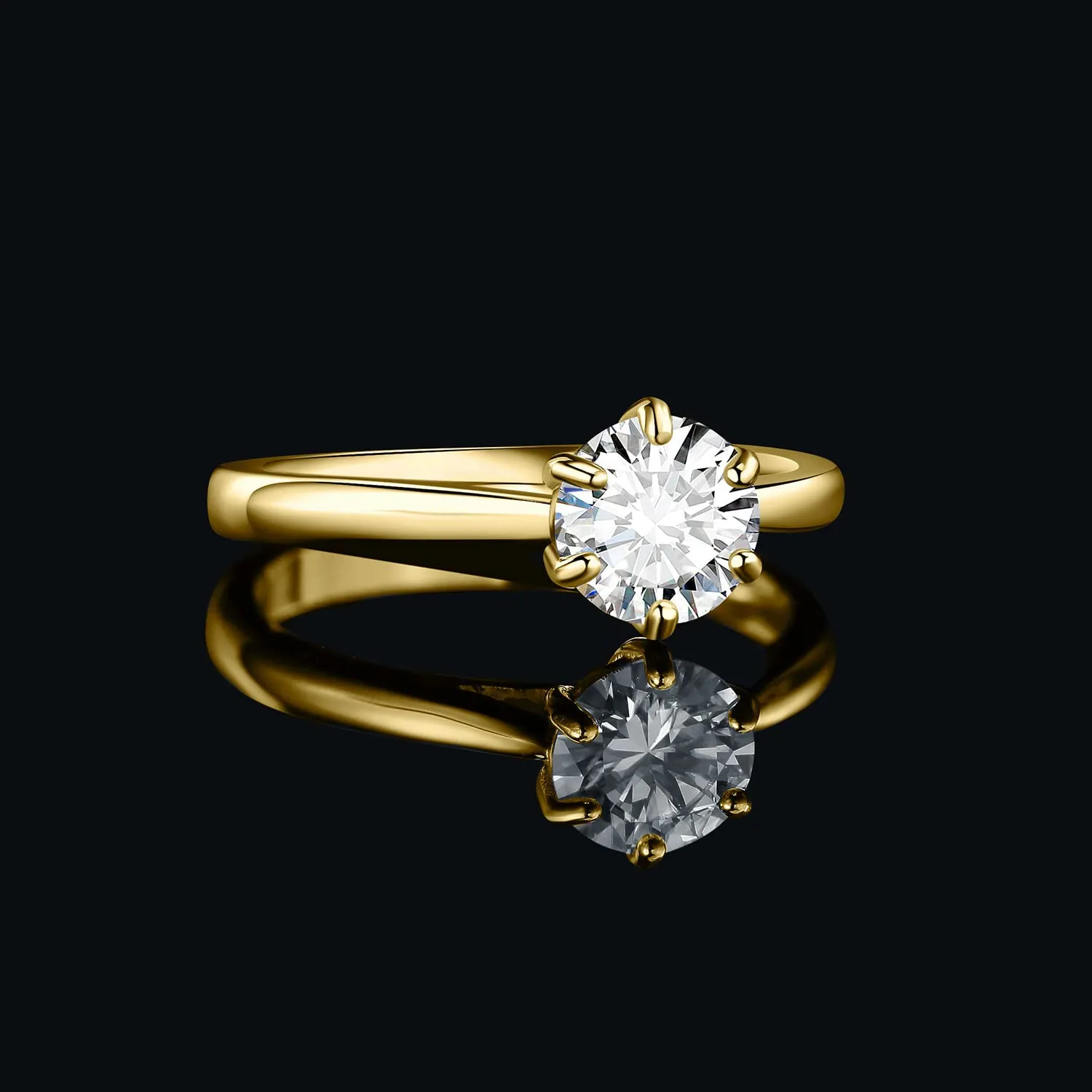 JewelryPalace Classico Anello Solitario Donna Argento 925 con Zirconia Cubica 1ct, Misura 14.5 - immagine 3