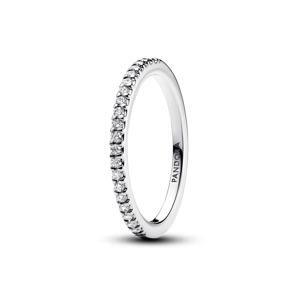 Pandora Timeless Eternity Anello in Argento Sterling con Zirconia Cubica Trasparente, 56 - immagine 2