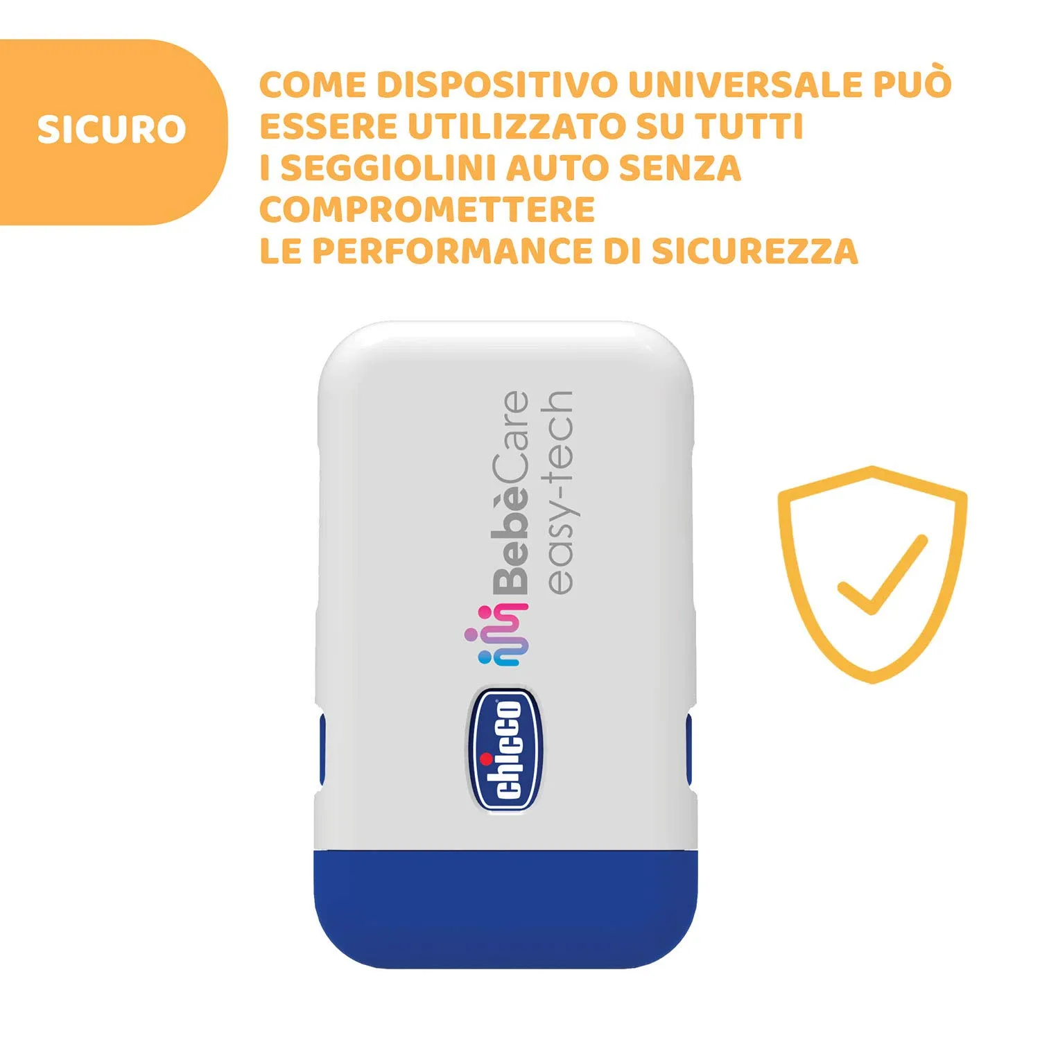 Chicco Bebècare Easy-Tech Dispositivo Anti Abbandono Universale Per Seggiolino Auto, Bianco Blu - immagine 3