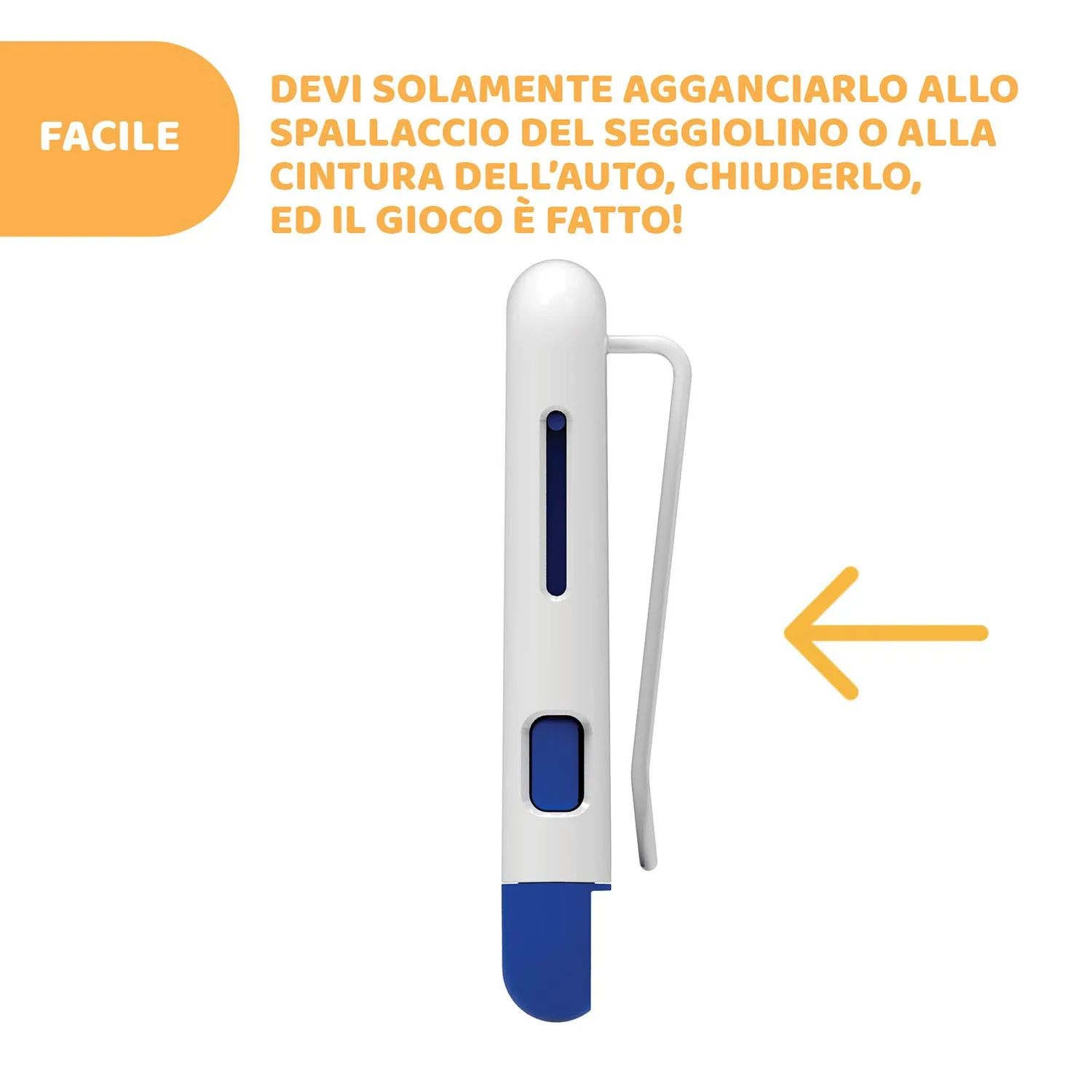 Chicco Bebècare Easy-Tech Dispositivo Anti Abbandono Universale Per Seggiolino Auto, Bianco Blu - immagine 4