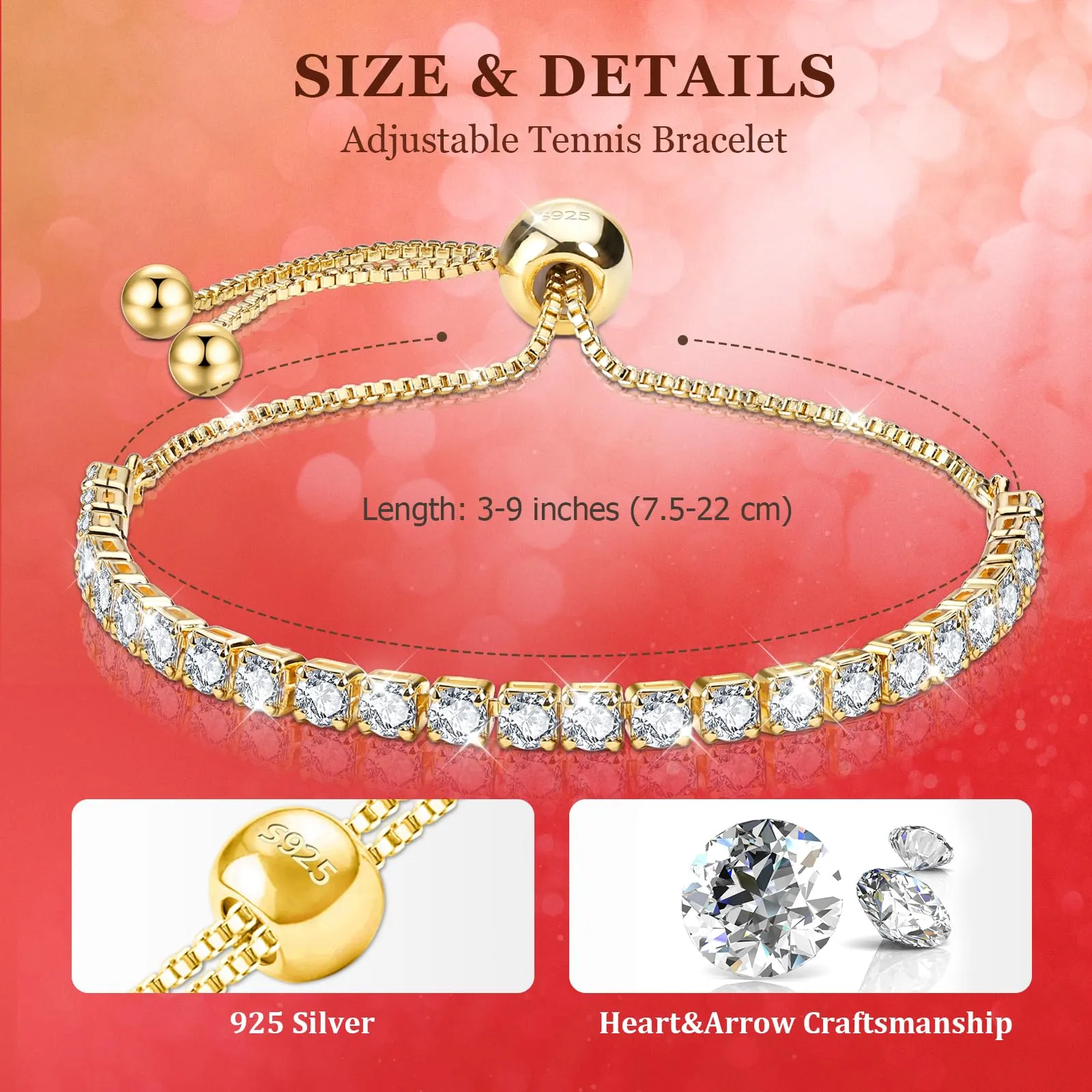 J.Fée Bracciale Tennis Donna in Argento 925 e Zircone 5A - immagine 2