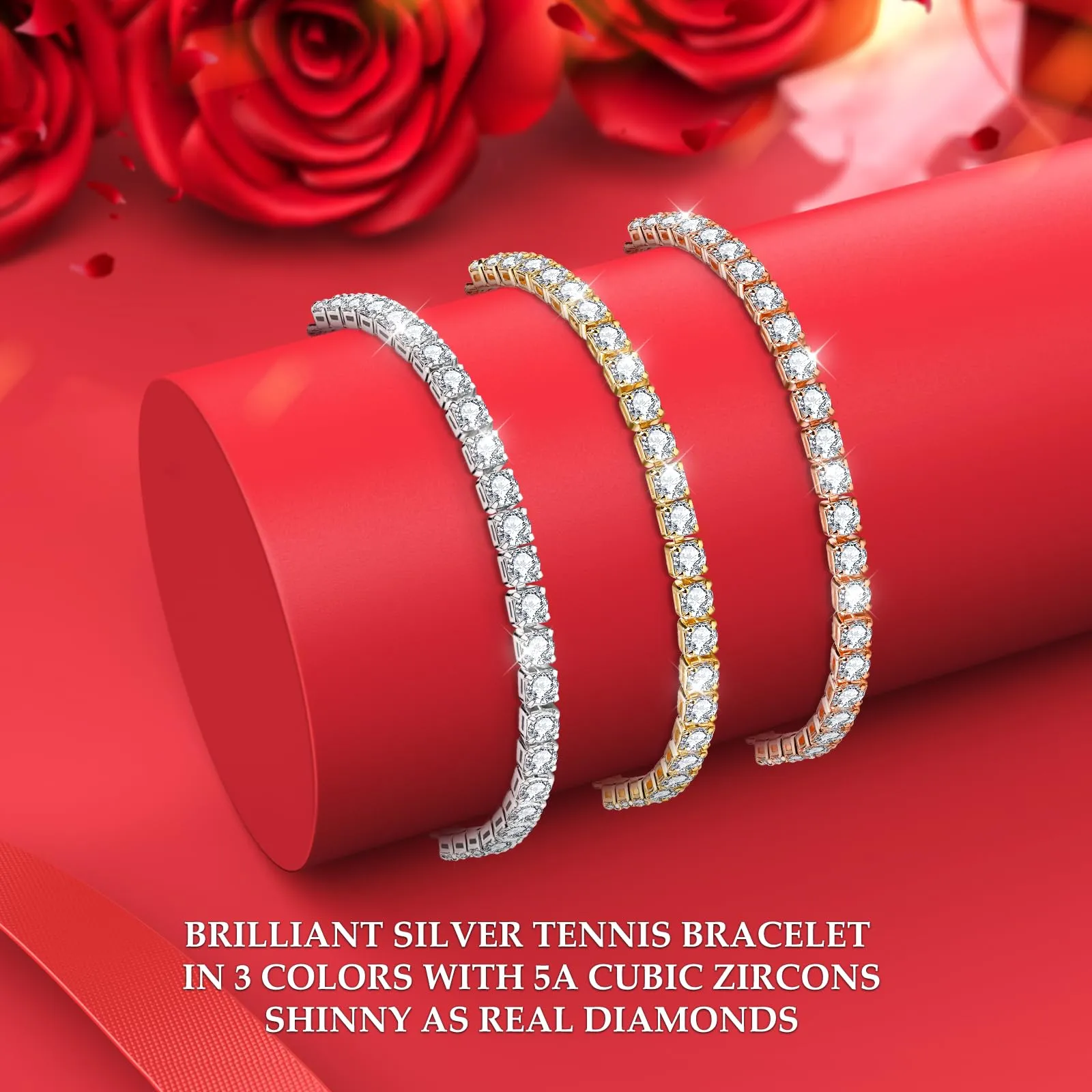 J.Fée Bracciale Tennis Donna in Argento 925 e Zircone 5A - immagine 5