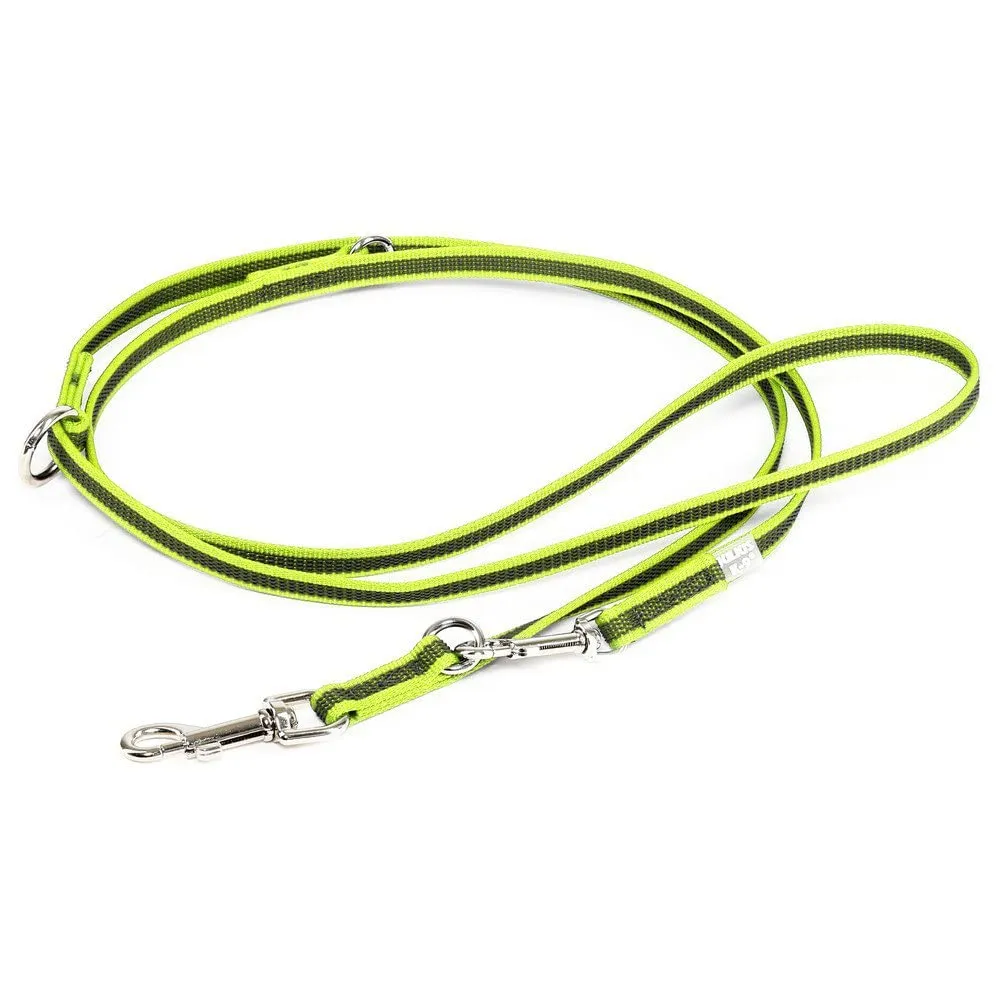 Julius-K9 Color & Gray Guinzaglio Regolabile, 14 mm x 2.2 m, Giallo Neon - immagine 1