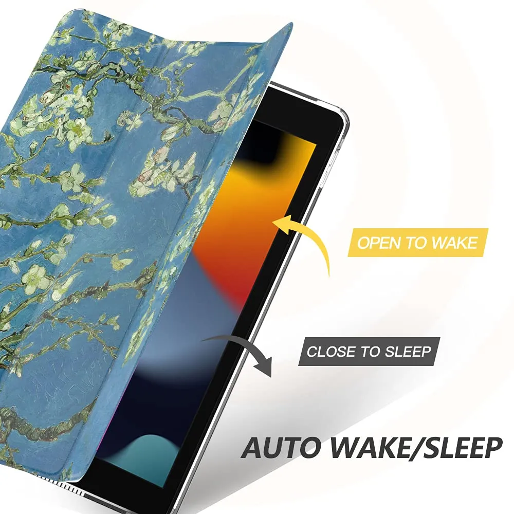 MoKo Cover for iPad 9th/8th/7th Gen 10.2 inch (2019-2021), Fiori di Mandorlo - immagine 5