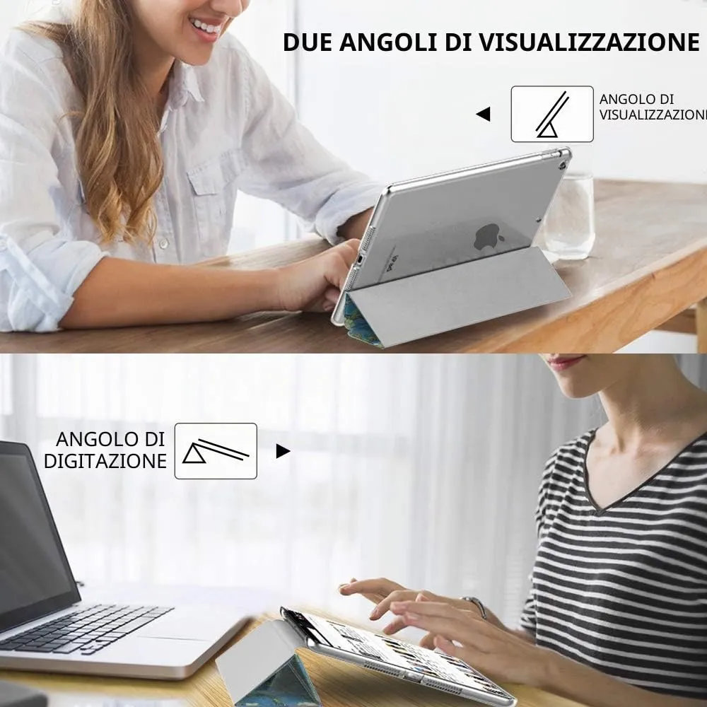 MoKo Cover for iPad 9th/8th/7th Gen 10.2 inch (2019-2021), Fiori di Mandorlo - immagine 6
