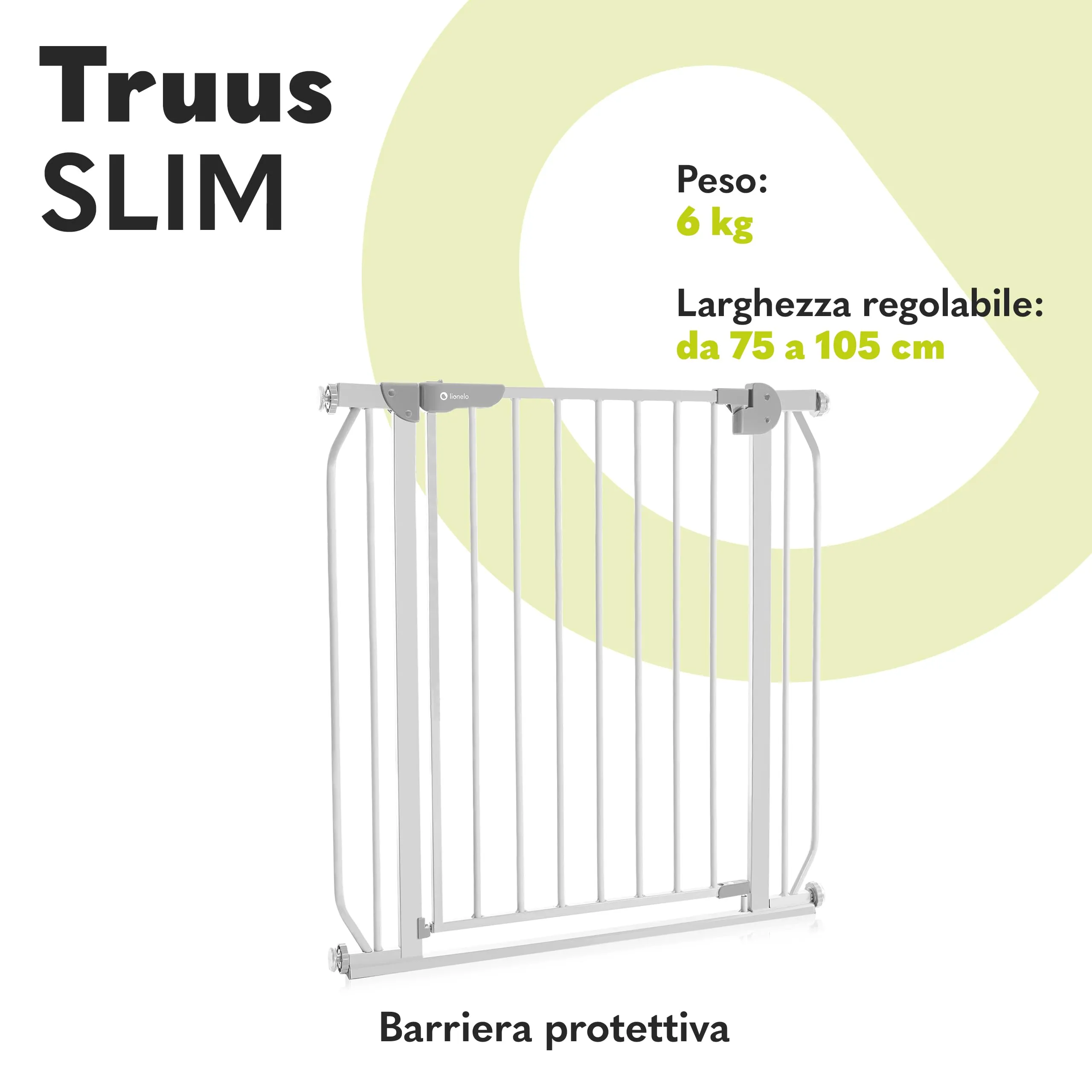 Lionelo Truus Slim Cancelletto di Sicurezza Larghezza Regolabile 75-105 cm - immagine 2