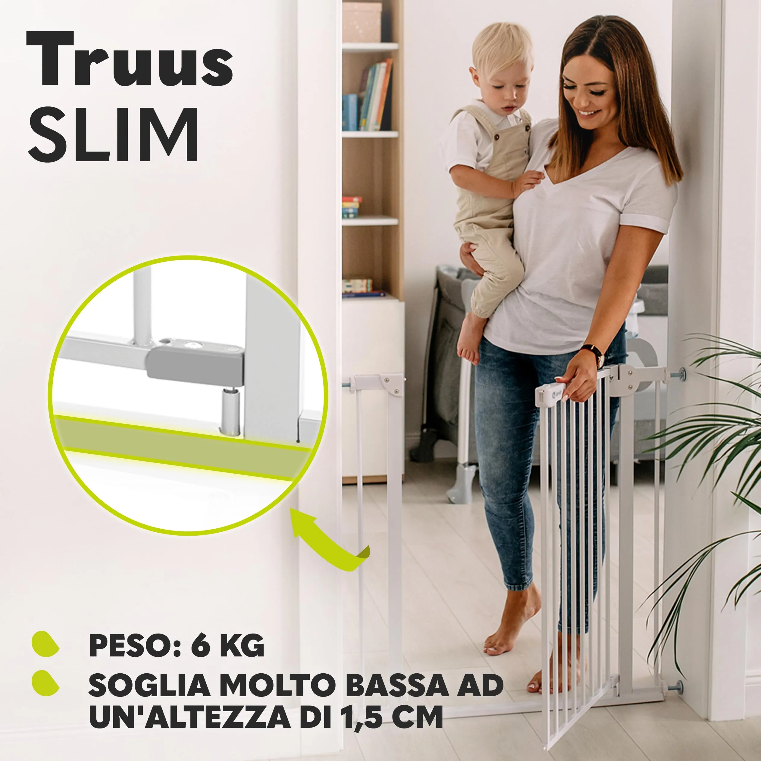 Lionelo Truus Slim Cancelletto di Sicurezza Larghezza Regolabile 75-105 cm - immagine 4