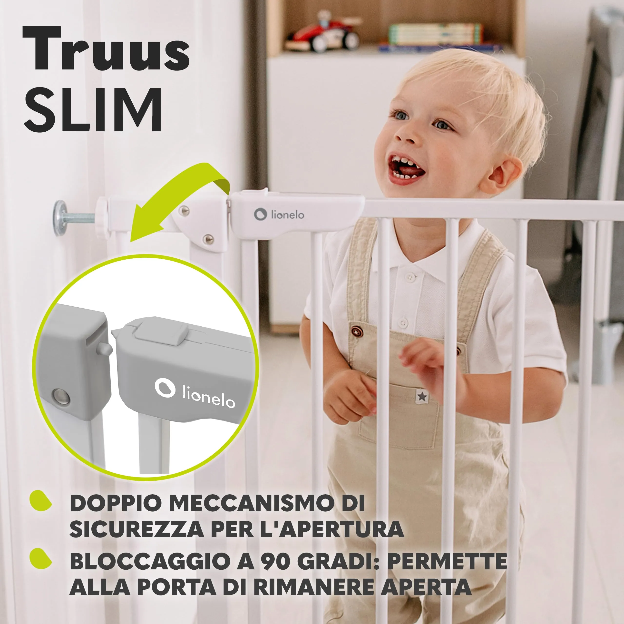 Lionelo Truus Slim Cancelletto di Sicurezza Larghezza Regolabile 75-105 cm - immagine 6