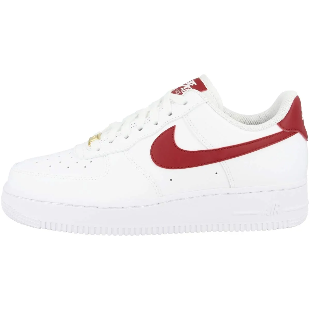 Nike Wmns Air Force 1 '07, White Gym Red Metallic Gold, 42.5 EU - immagine 1