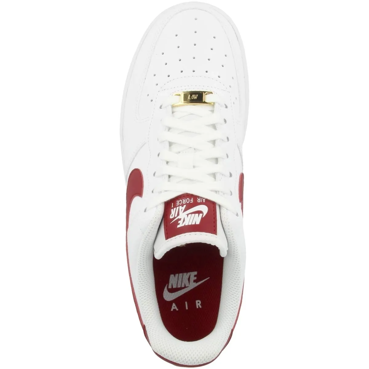 Nike Wmns Air Force 1 '07, White Gym Red Metallic Gold, 42.5 EU - immagine 2