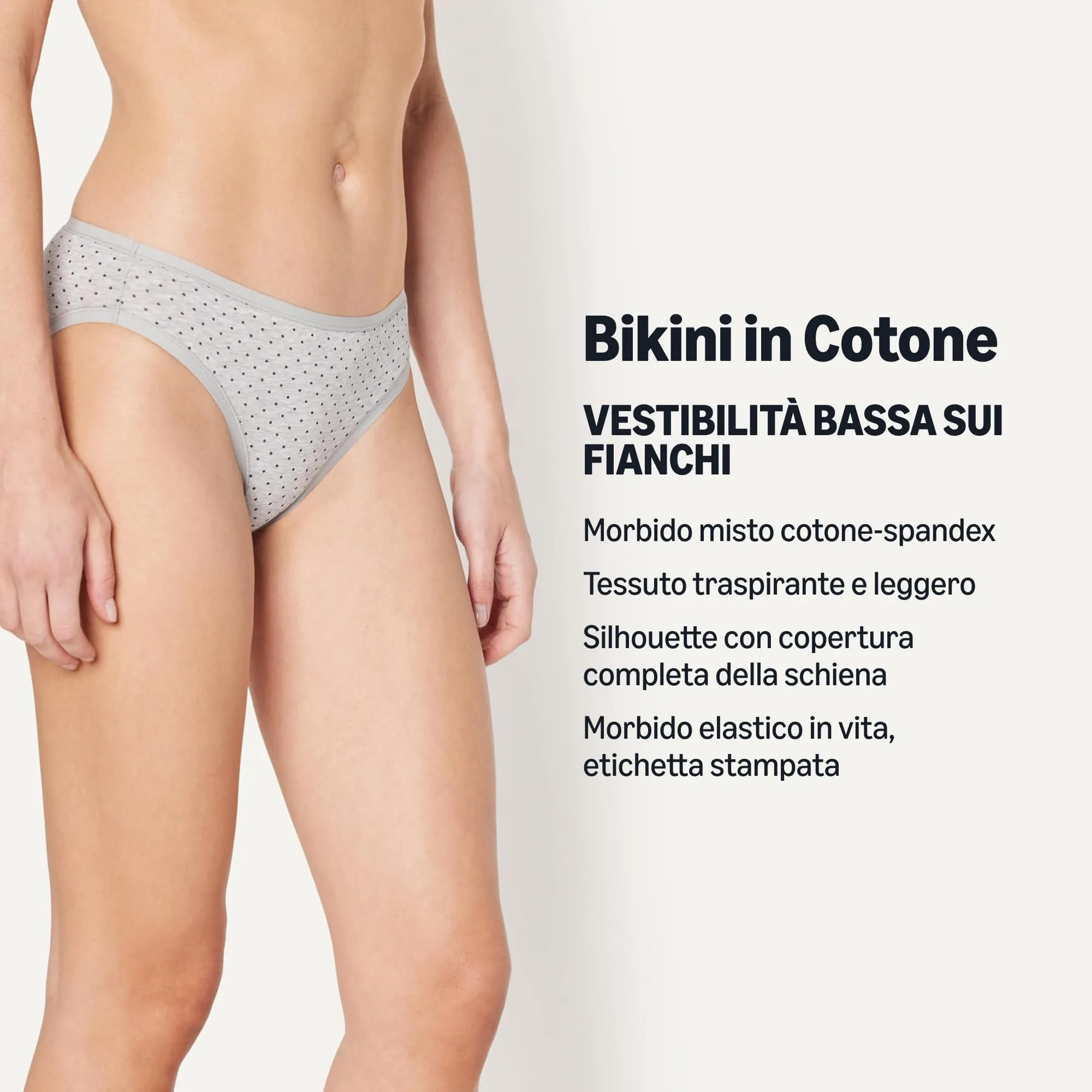 Amazon Essentials Slip Bikini in Cotone per Donna, Pacco da 6, Multicolore/Floreale/Pois/Righe, XXL Plus - immagine 2