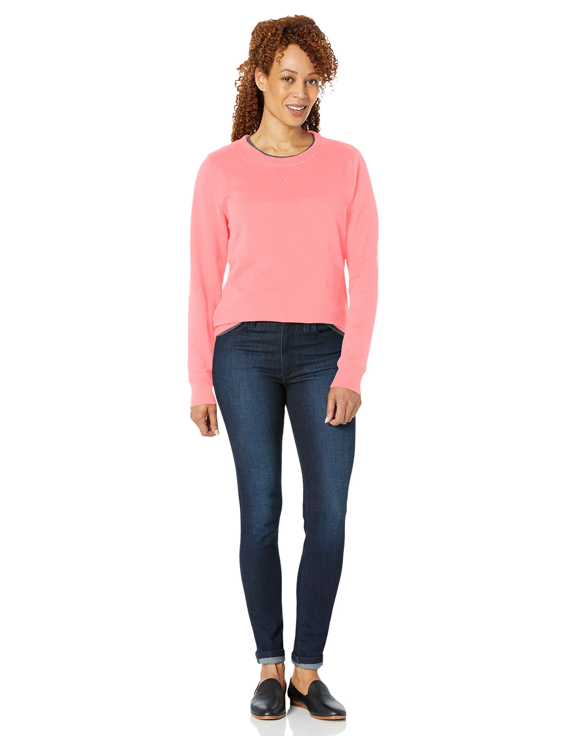 Amazon Essentials Felpa Girocollo Donna in Pile di Spugna Francese, Rosa Corallo, L - immagine 9