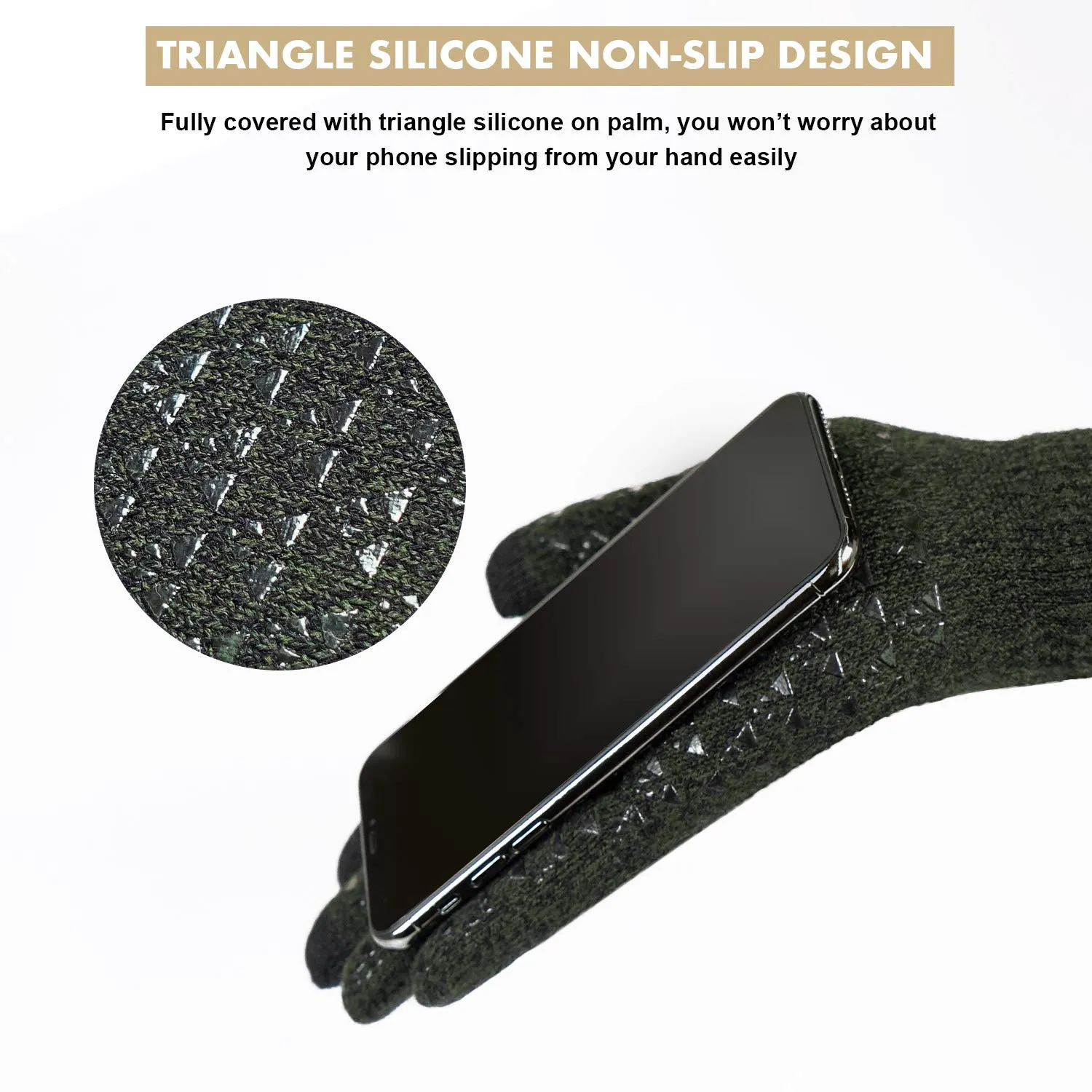 TRENDOUX Winter Touch Screen Gloves, Midnight Green, L - immagine 4