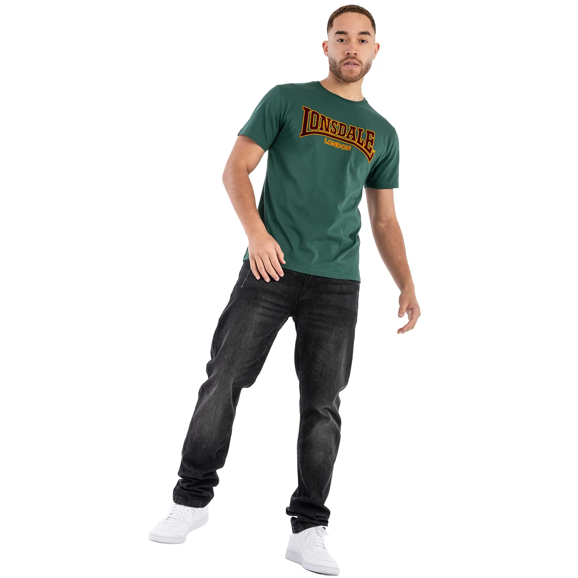 Lonsdale London Classic T-Shirt, Green, XXL - immagine 2