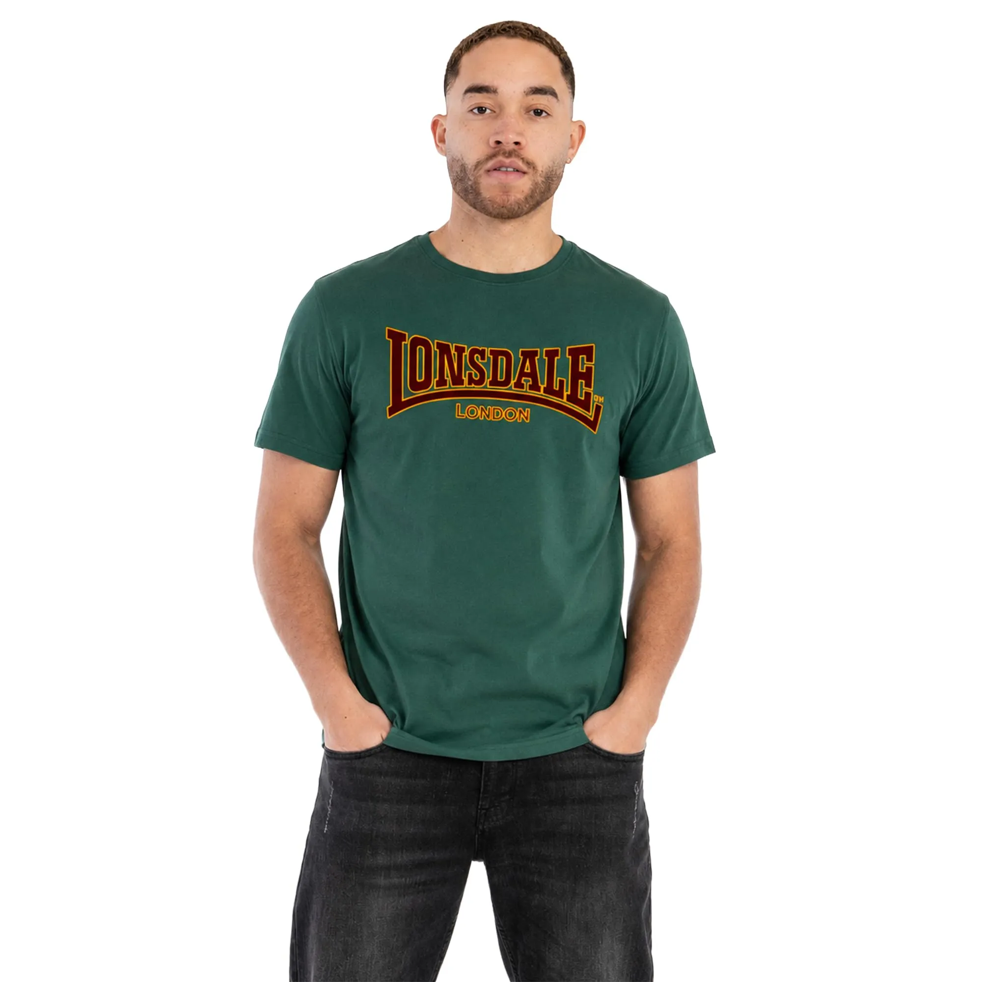 Lonsdale London Classic T-Shirt, Green, XXL - immagine 5