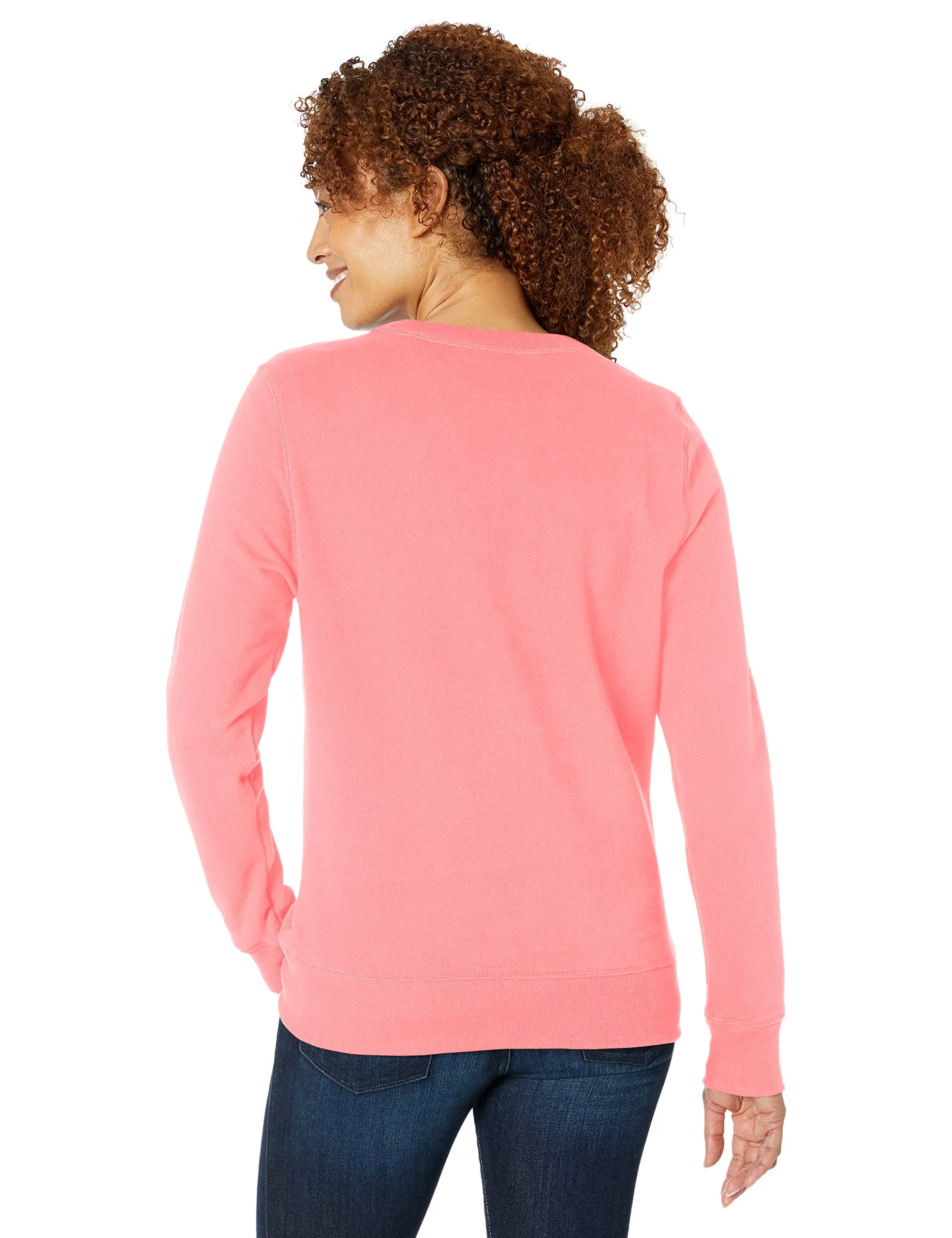 Amazon Essentials Felpa in Pile Girocollo Donna, Rosa Corallo, S - immagine 10