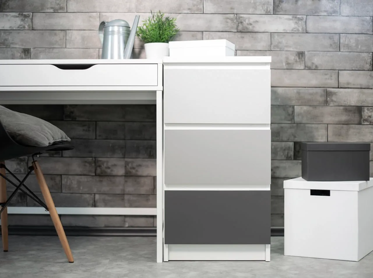 d-c-fix Pellicola Adesiva per Mobili, Antracite Opaco, 45 cm x 2 m - immagine 3