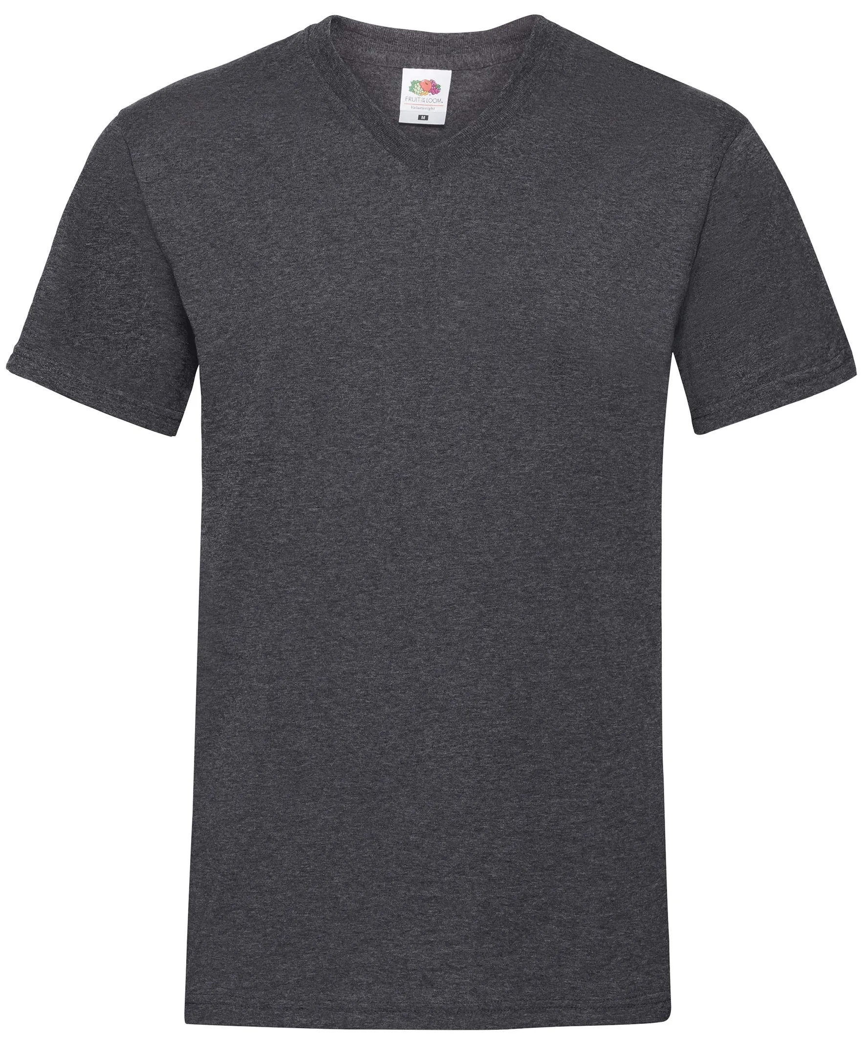 Fruit of the Loom Valueweight V-Neck T-shirt, Pack of 5, Dark Grey, 3XL - immagine 1