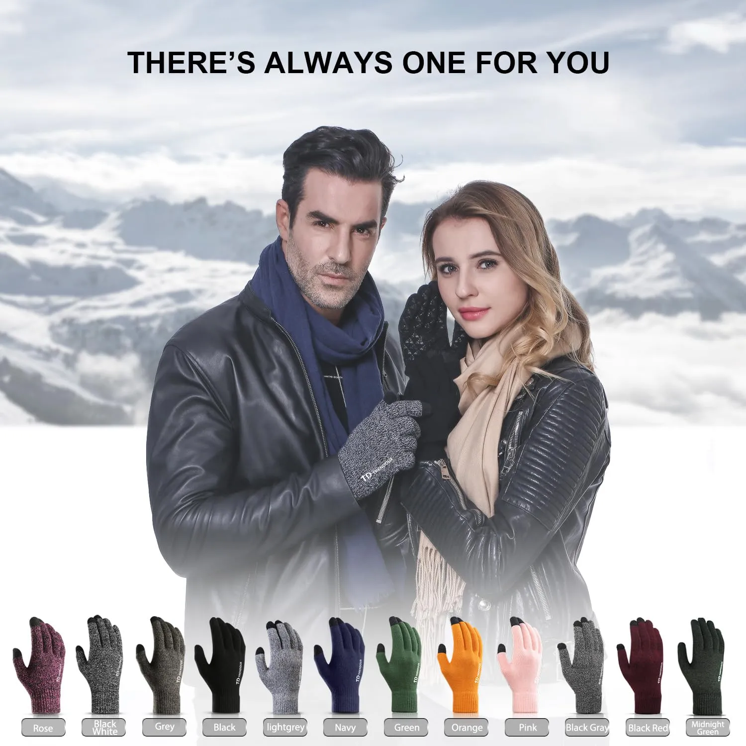 TRENDOUX Winter Knit Touch Screen Gloves, Midnight Green, XL - immagine 6