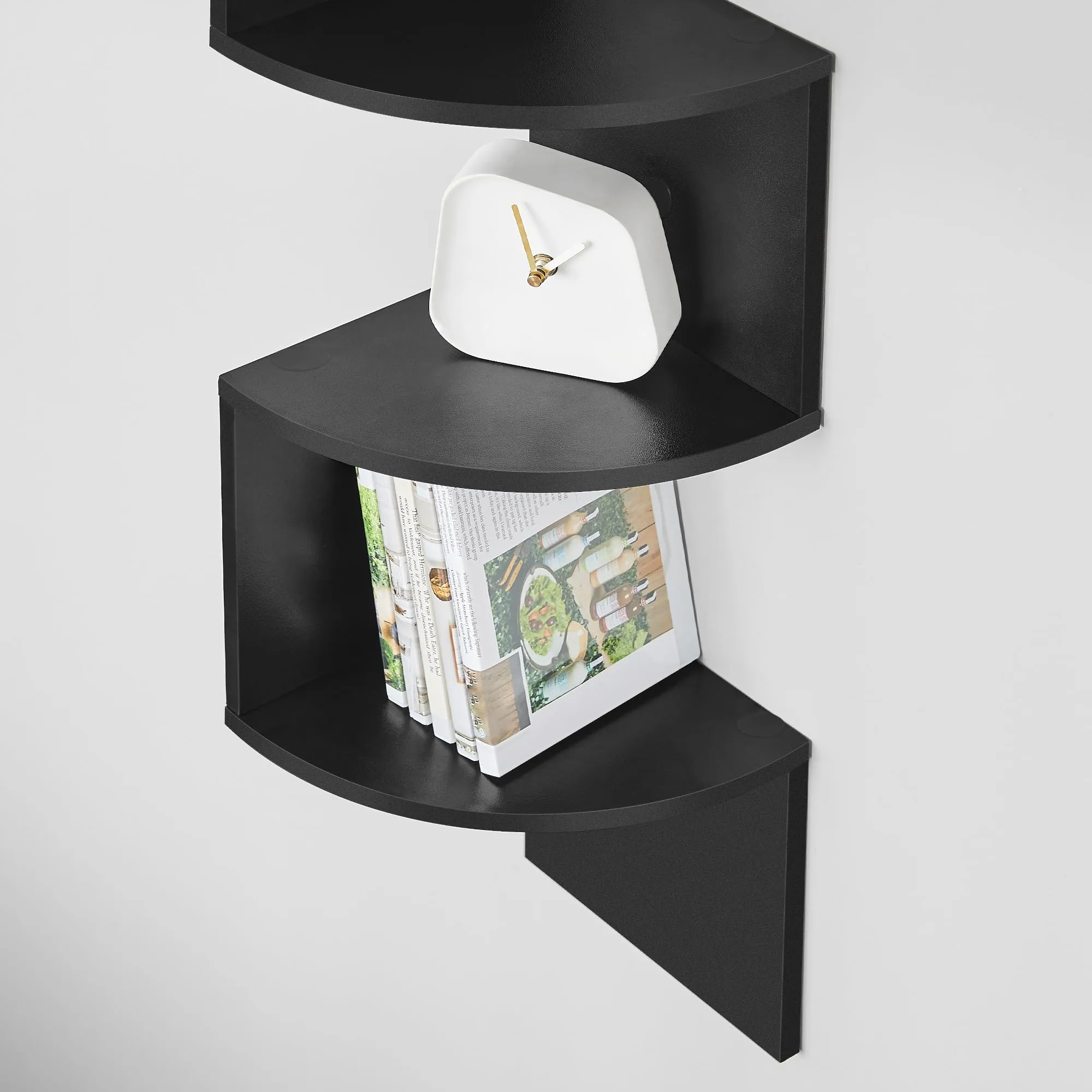VASAGLE Libreria Angolare da Muro a 5 Ripiani, 126 x 20 cm, Nero Inchiostro LBC20BK - immagine 6