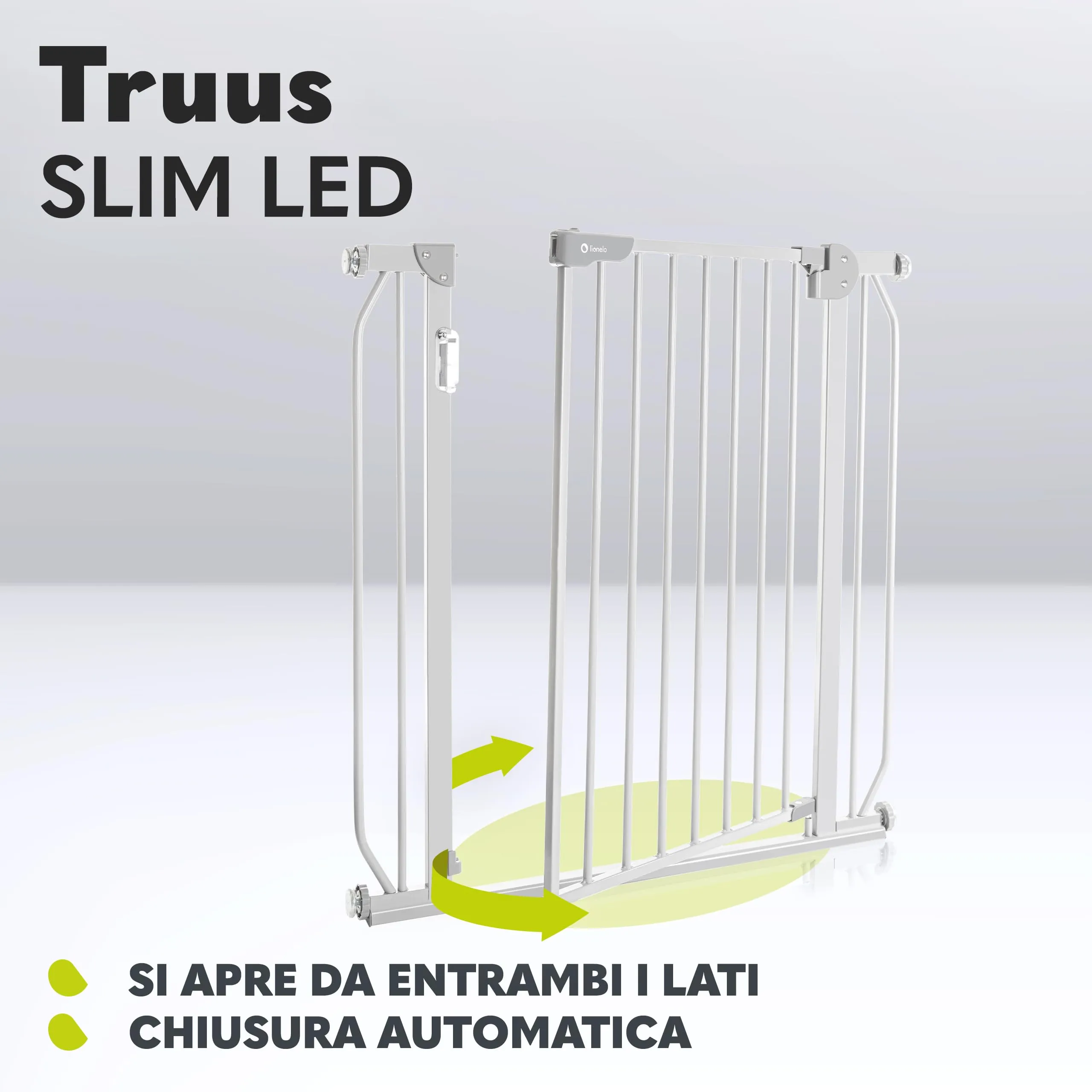 Lionelo Truus Slim LED Cancelletto di Sicurezza Regolabile 75-105 cm, Grigio - immagine 6