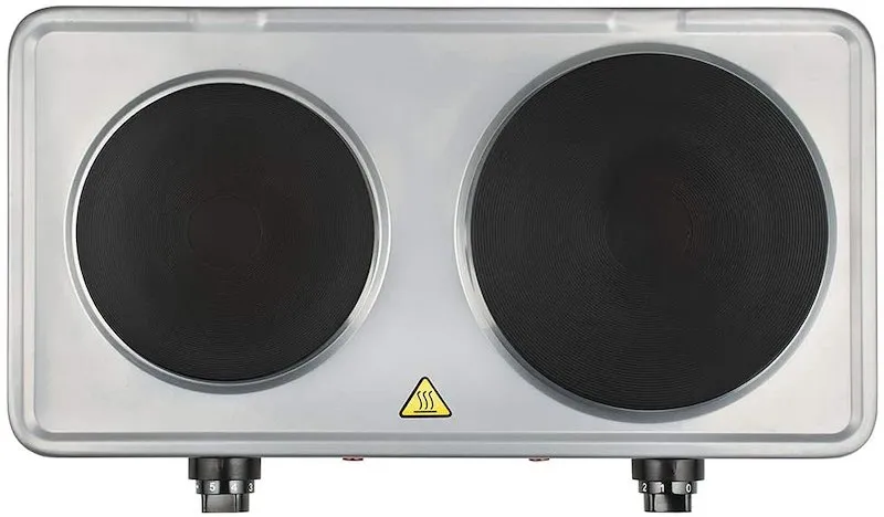 G3 Ferrari G10122 Caldòs Fornello Elettrico Doppio, 1500 + 1000 W, Argento - immagine 1