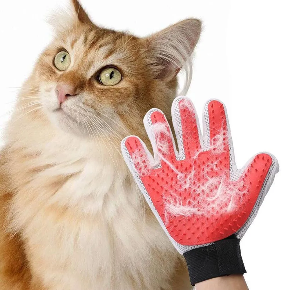 Marchul Guanti da Toelettatura per Animali Domestici, Spazzola per Gatti e Cani, Guanto da Massaggio per Pelo Lungo e Corto - immagine 3