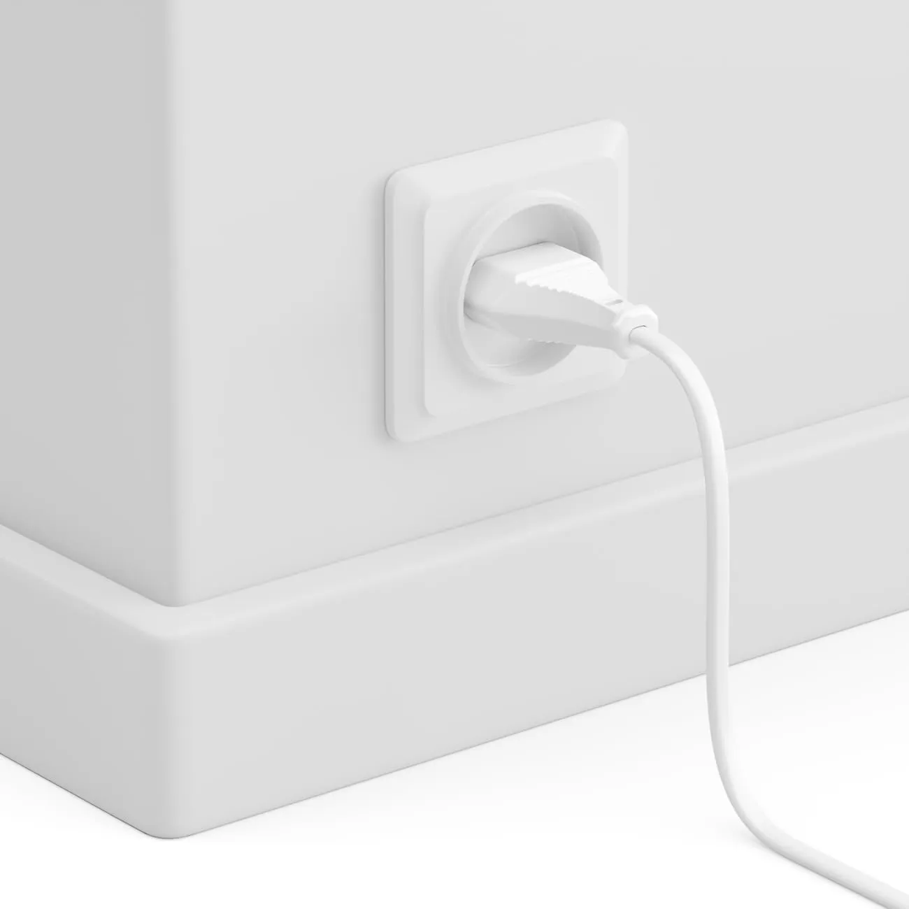 deleyCON Cavo di Alimentazione Europlug a Presa C7, 3m, Bianco - immagine 4