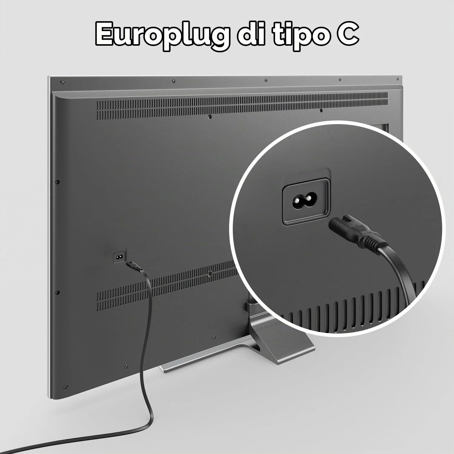 deleyCON Cavo di Alimentazione 1,5m Spina Europlug a Presa C7 - Nero - immagine 7