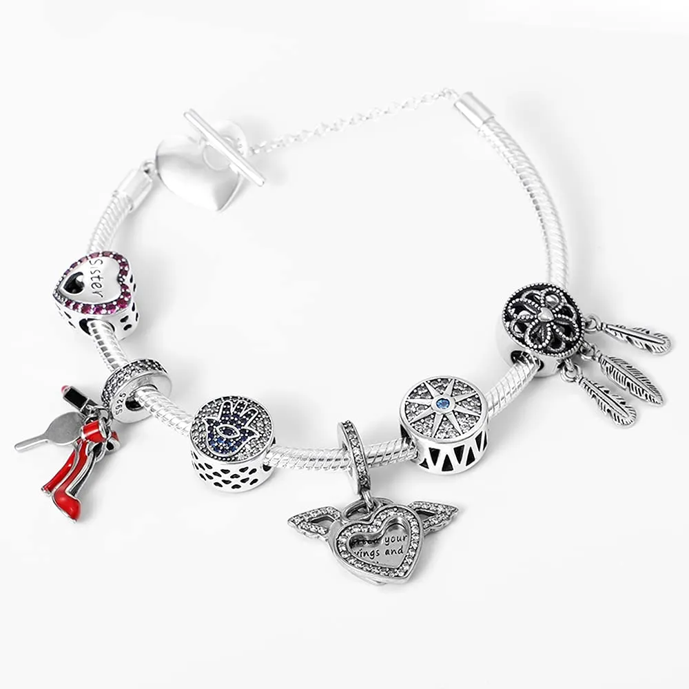 Pandach Bracciale Snake in Argento Sterling 925 per Ciondolo, Compatibile con Pandora, 20cm - immagine 2