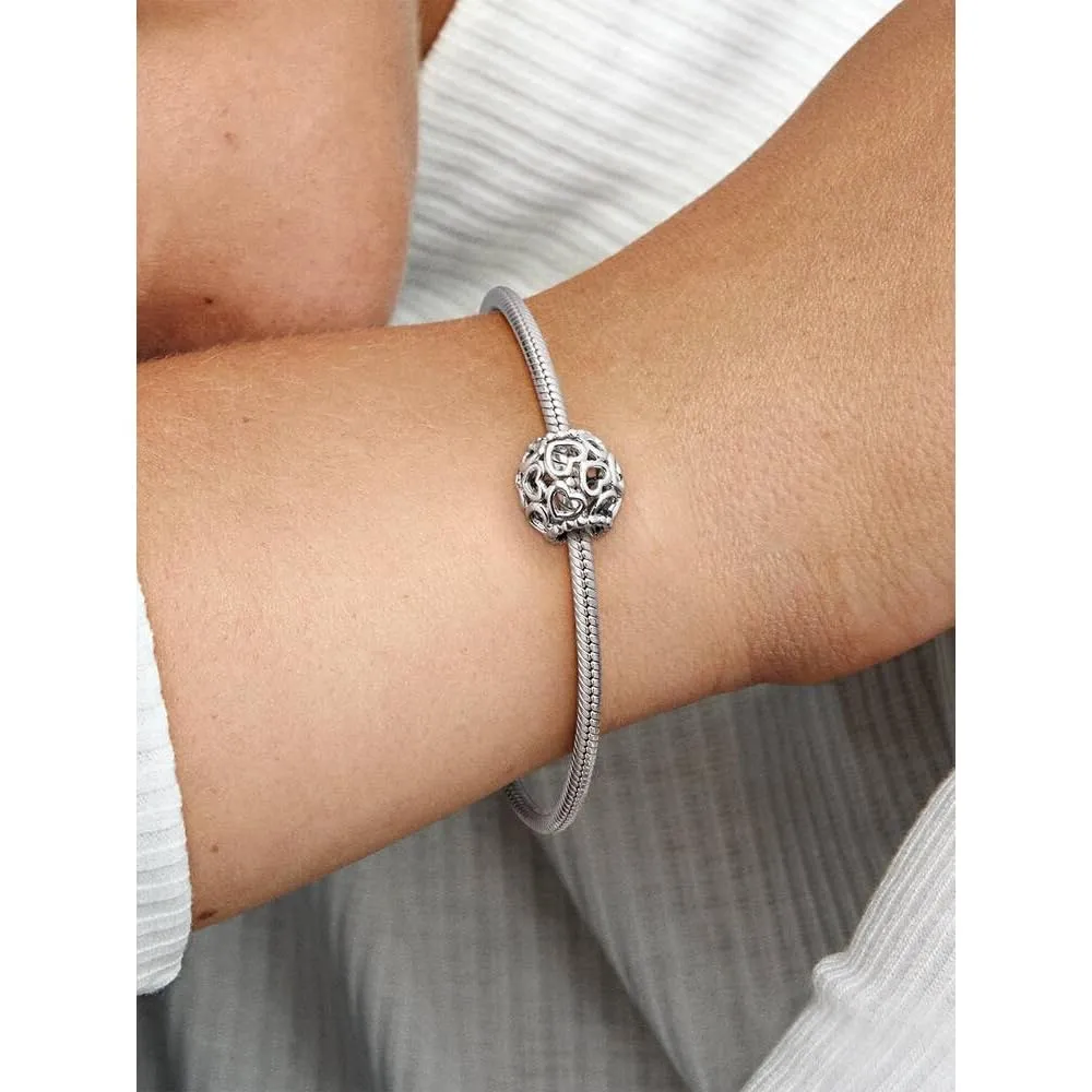 Pandora Charm Cuori All Over in Argento Sterling - immagine 4