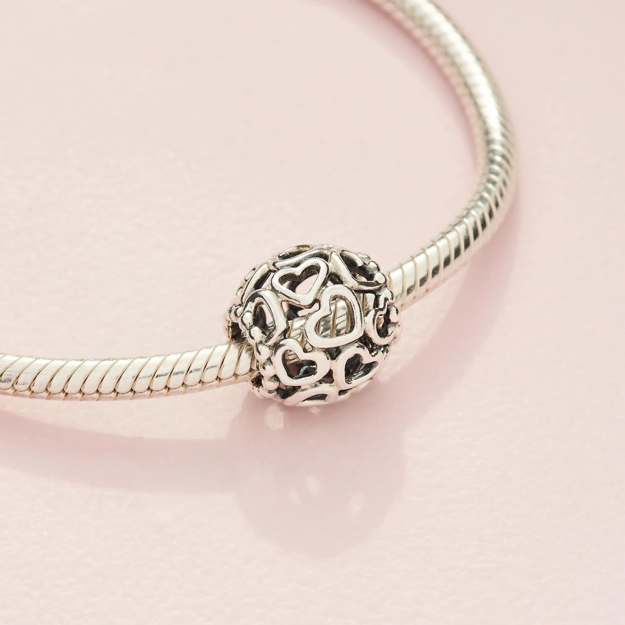 Pandora Charm Cuori All Over in Argento Sterling - immagine 5