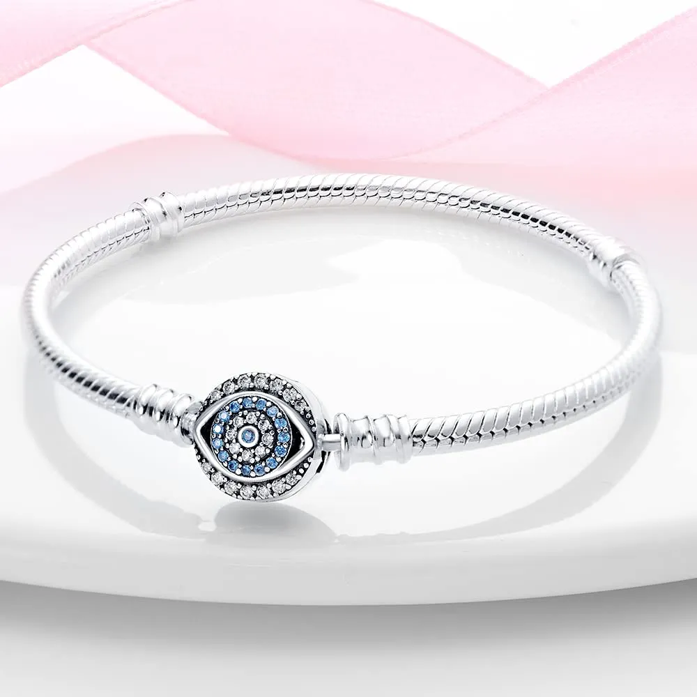 Pandach Bracciale Snake in Argento Sterling 925 per Ciondoli Compatibile con Pandora, 20cm - immagine 2