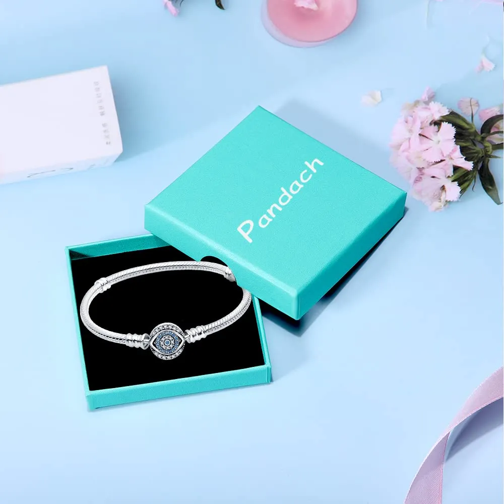 Pandach Bracciale Snake in Argento Sterling 925 per Ciondoli Compatibile con Pandora, 20cm - immagine 4