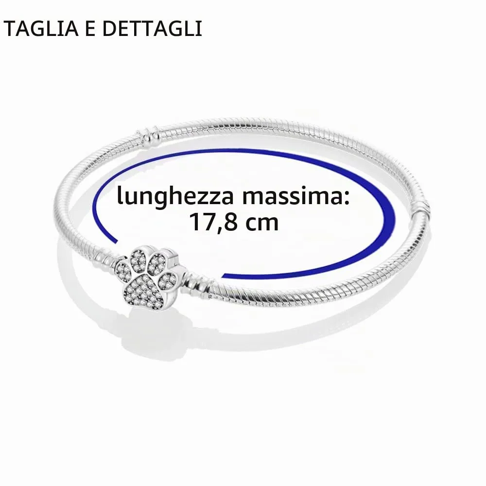Pandach Bracciale Donna Snake in Argento Sterling 925 Compatibile con Pandora 18cm - immagine 3